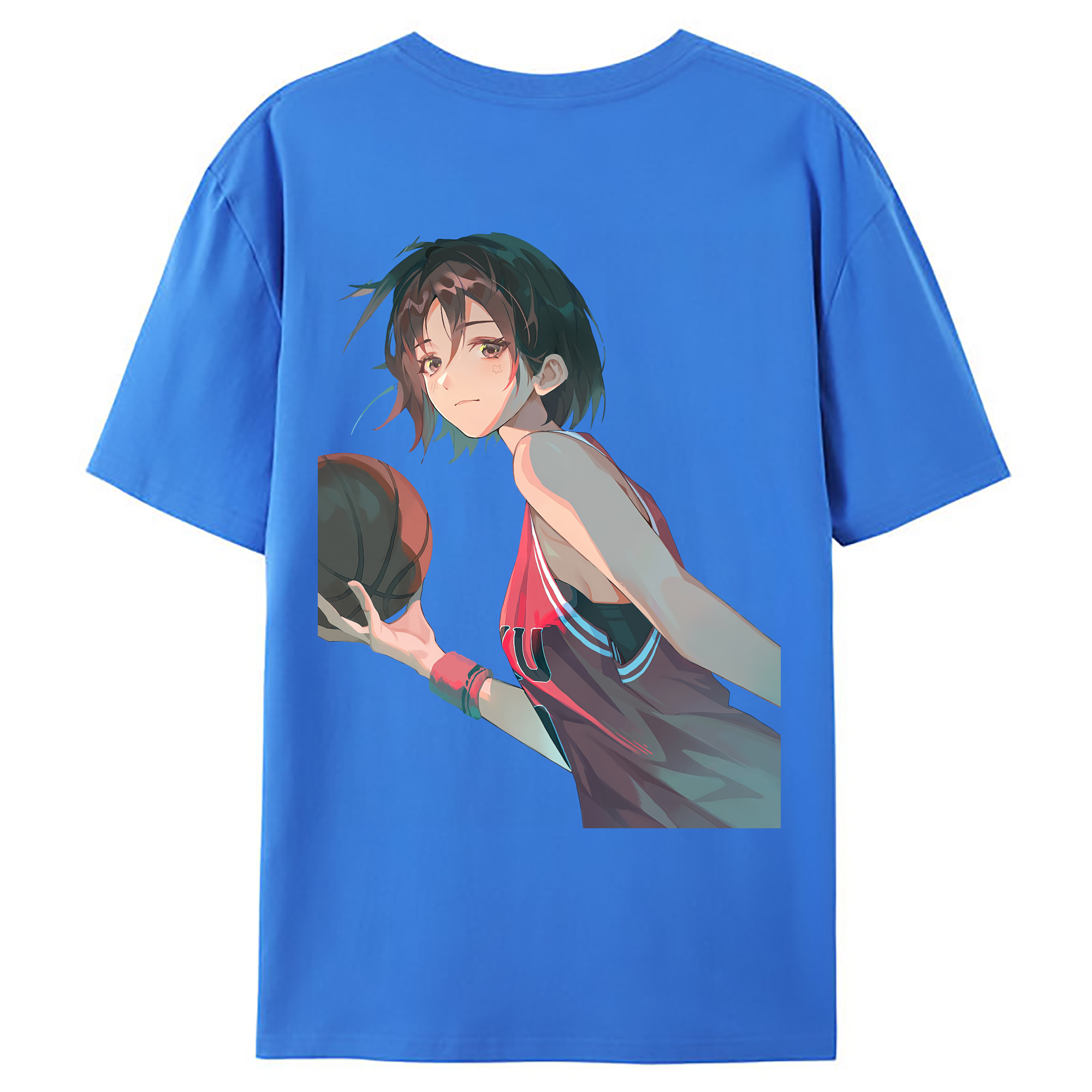 （画像用） SLAM DUNK／スラムダンク 綿100％ メンズ半袖Tシャツ（バックプリント） 通気性