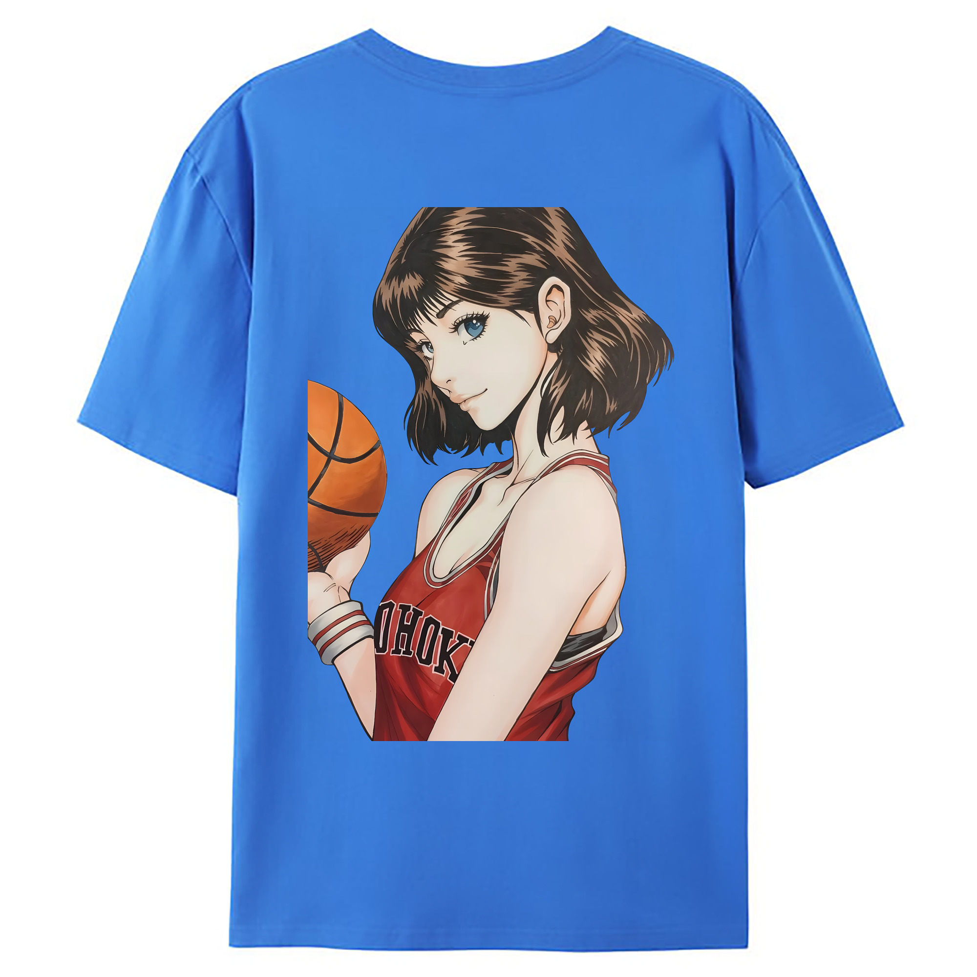 （画像用） SLAM DUNK／スラムダンク 綿100％ メンズ半袖Tシャツ（バックプリント） 通気性