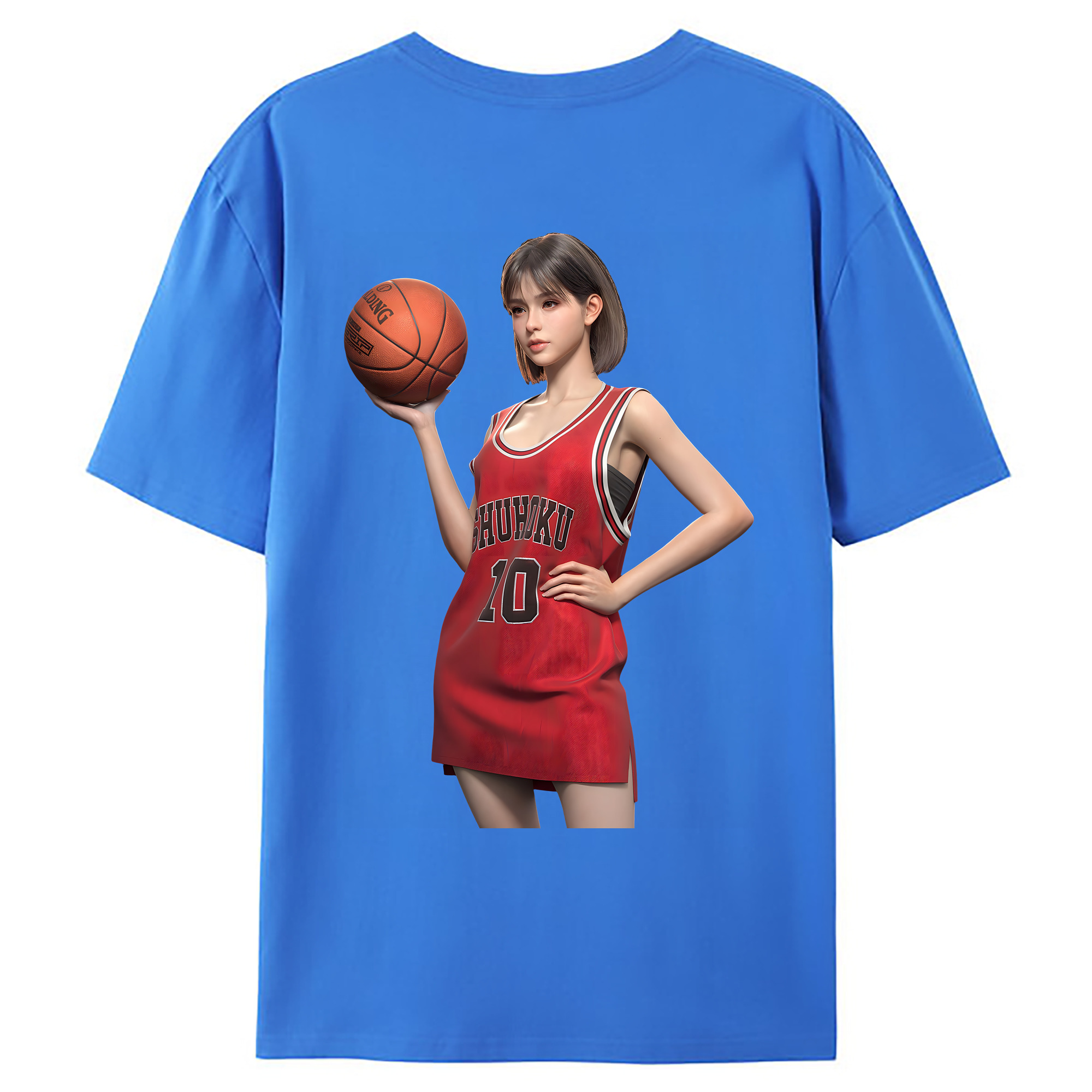 （画像用） SLAM DUNK／スラムダンク 綿100％ メンズ半袖Tシャツ（バックプリント） 通気性