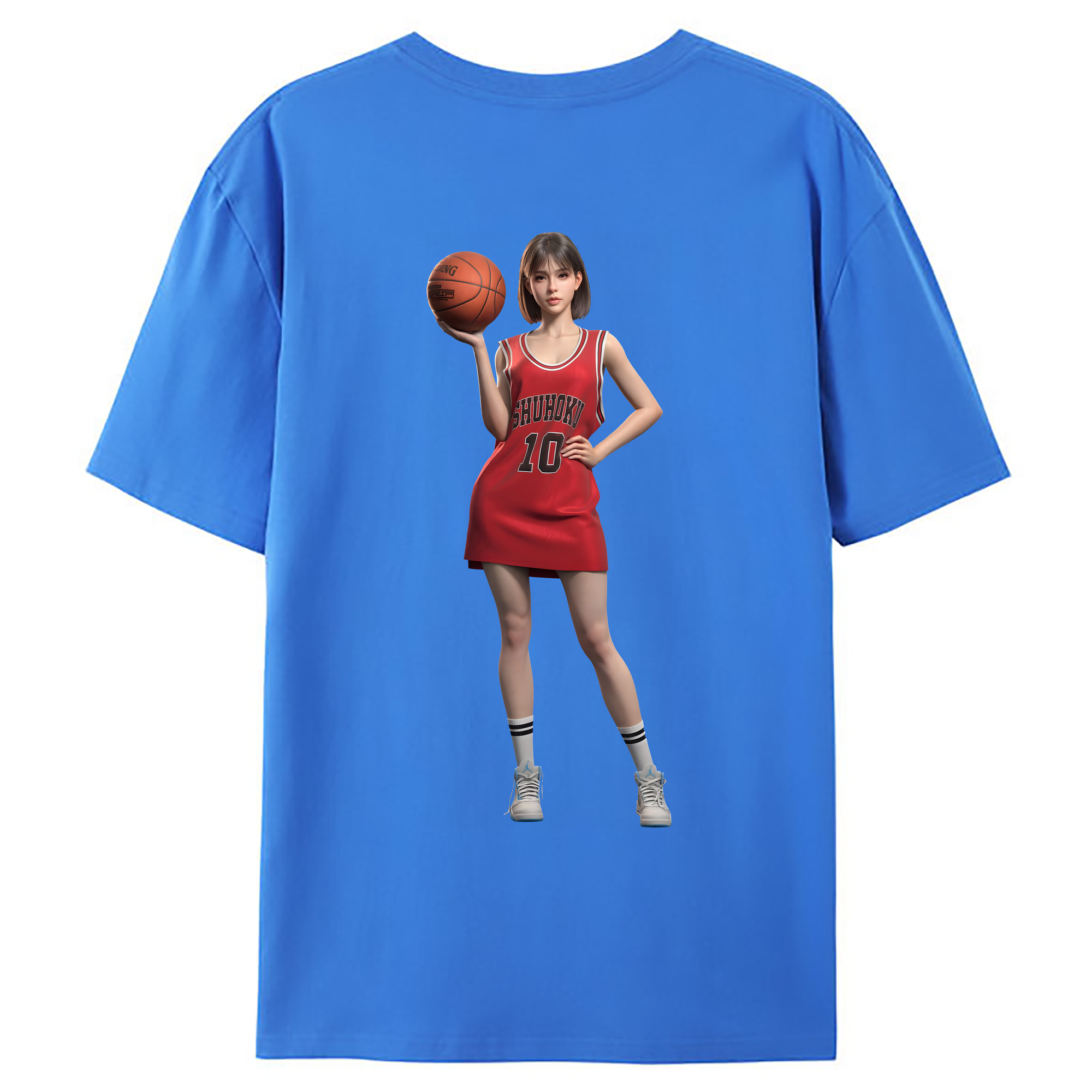 （画像用） SLAM DUNK／スラムダンク 綿100％ メンズ半袖Tシャツ（バックプリント） 通気性
