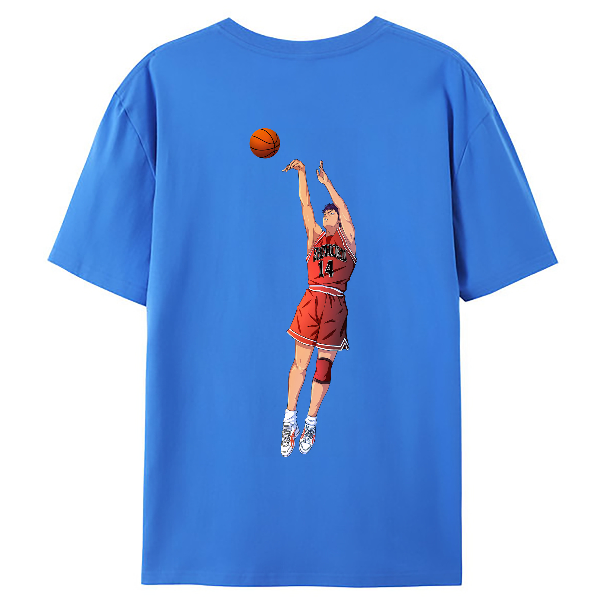 （画像用） SLAM DUNK／スラムダンク 綿100％ メンズ半袖Tシャツ（バックプリント） 通気性
