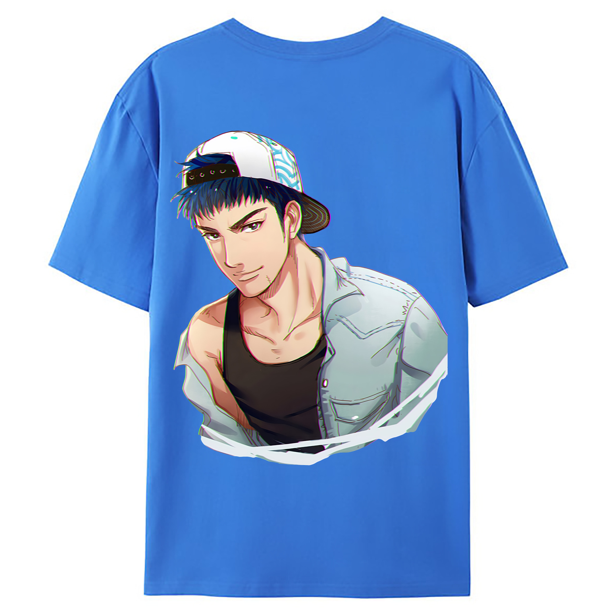 （画像用） SLAM DUNK／スラムダンク 綿100％ メンズ半袖Tシャツ（バックプリント） 通気性