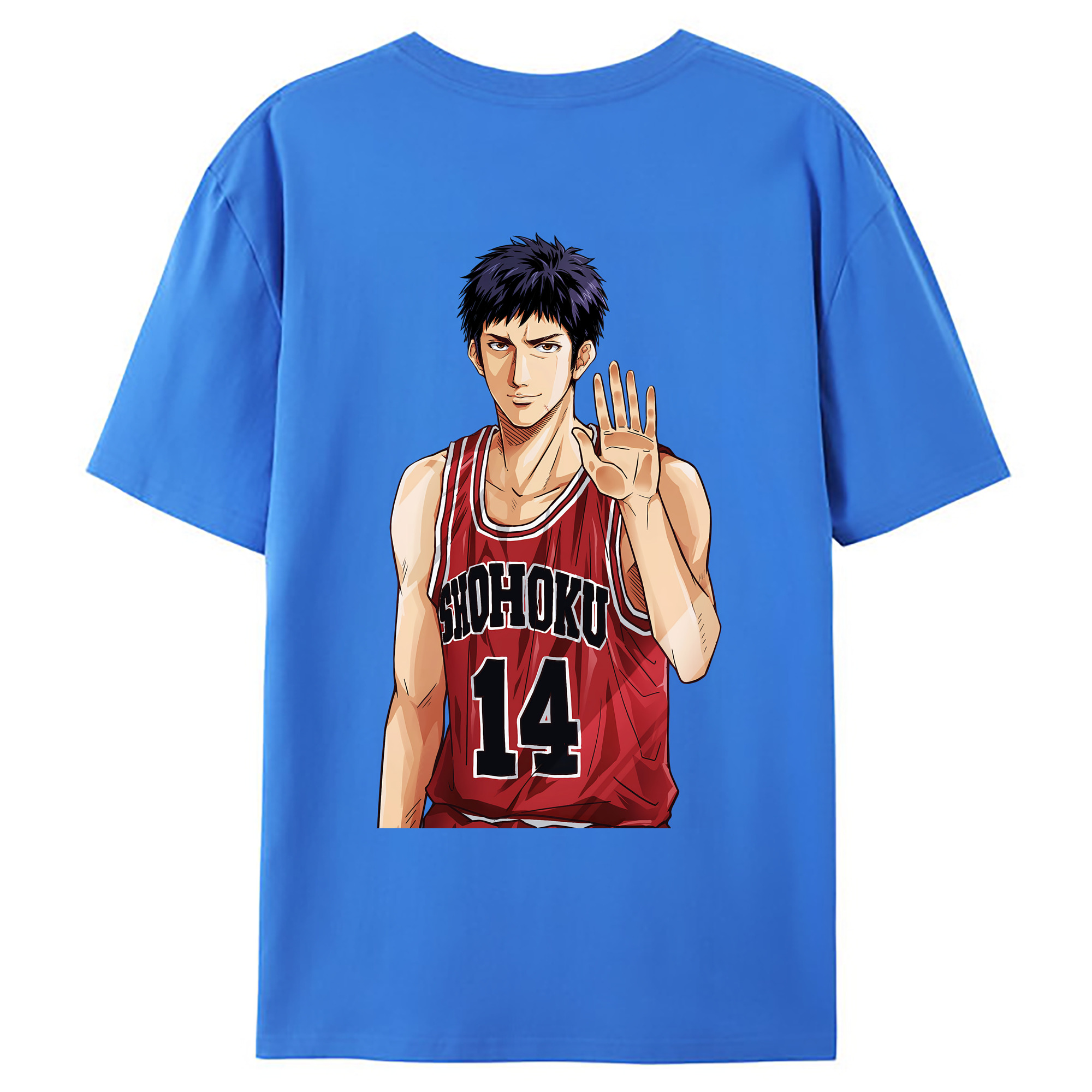 （画像用） SLAM DUNK／スラムダンク 綿100％ メンズ半袖Tシャツ（バックプリント） 通気性