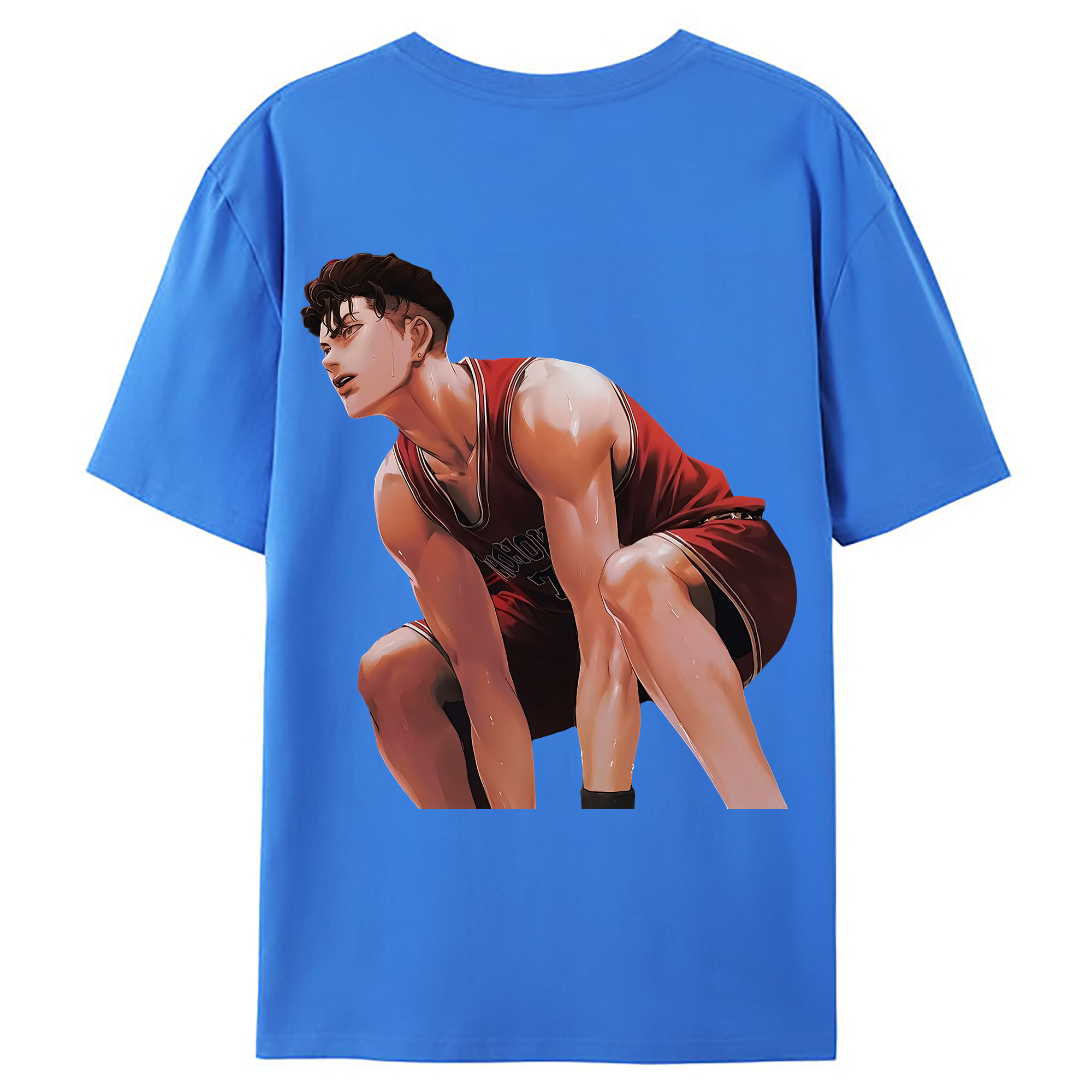 （画像用） SLAM DUNK／スラムダンク 綿100％ メンズ半袖Tシャツ（バックプリント） 通気性