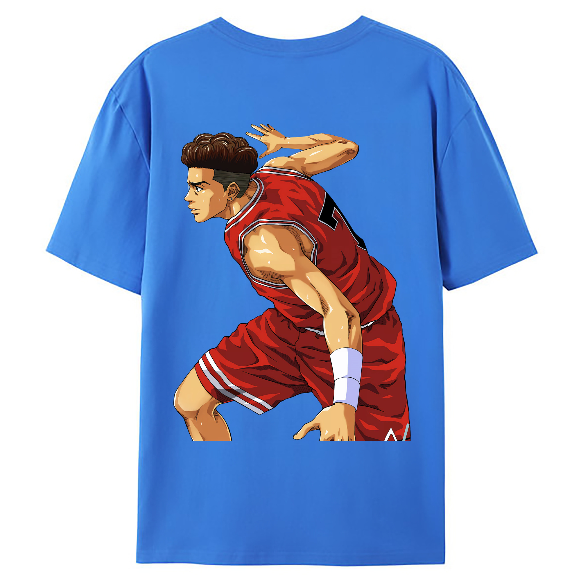 （画像用） SLAM DUNK／スラムダンク 綿100％ メンズ半袖Tシャツ（バックプリント） 通気性