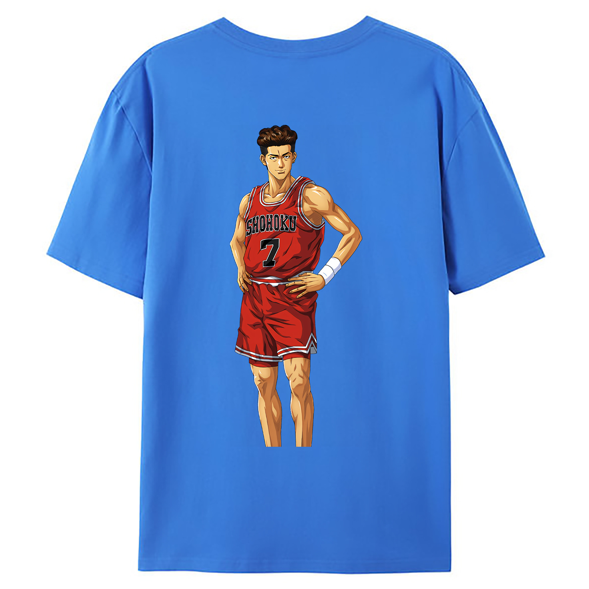 （画像用） SLAM DUNK／スラムダンク 綿100％ メンズ半袖Tシャツ（バックプリント） 通気性