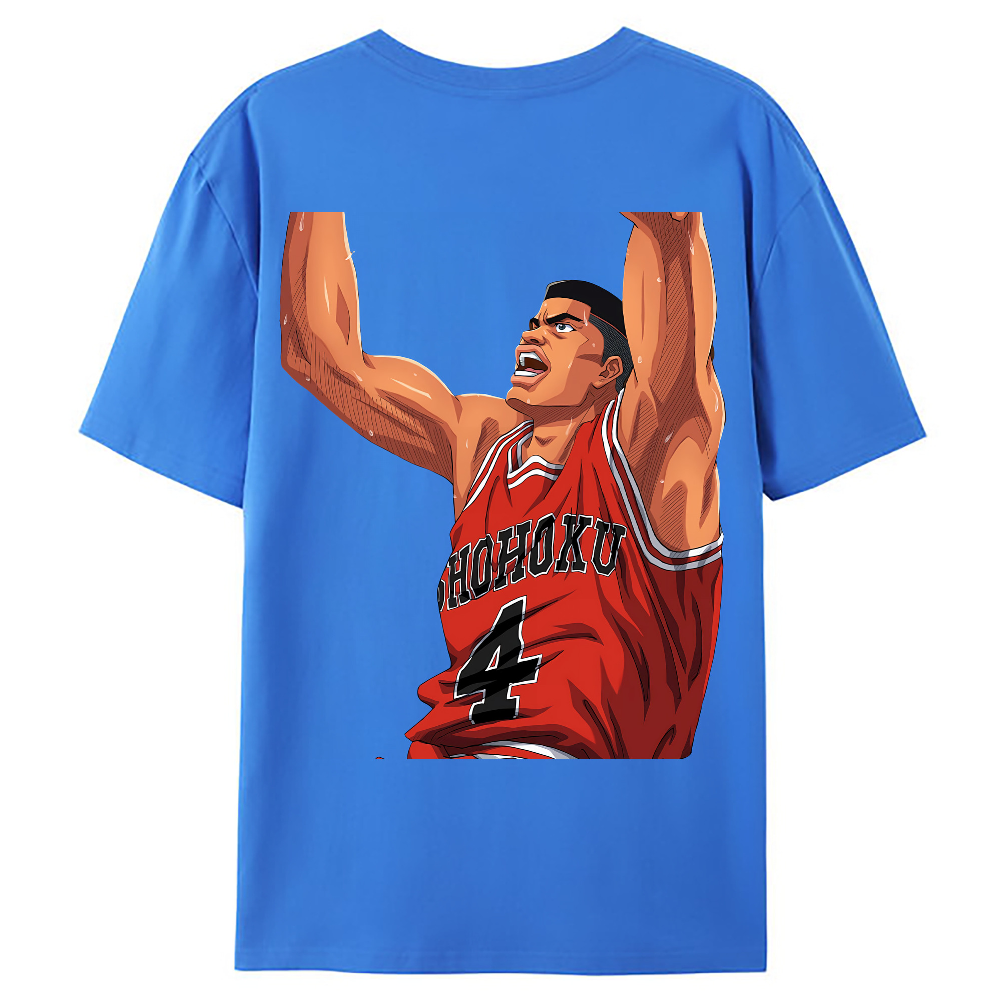（画像用） SLAM DUNK／スラムダンク 綿100％ メンズ半袖Tシャツ（バックプリント） 通気性