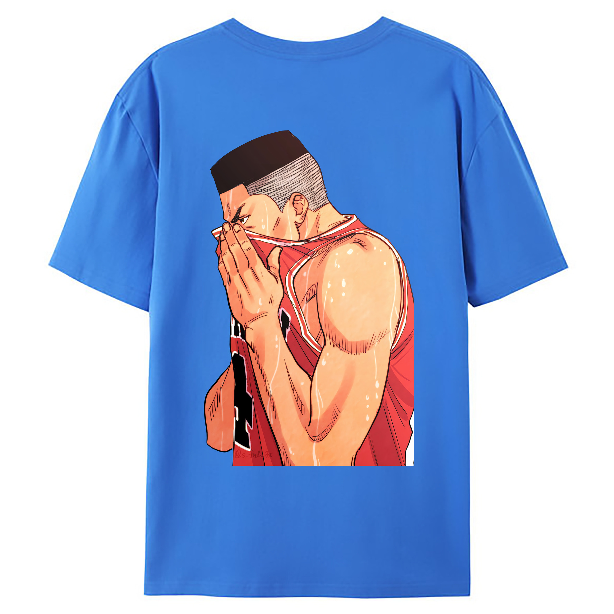 （画像用） SLAM DUNK／スラムダンク 綿100％ メンズ半袖Tシャツ（バックプリント） 通気性