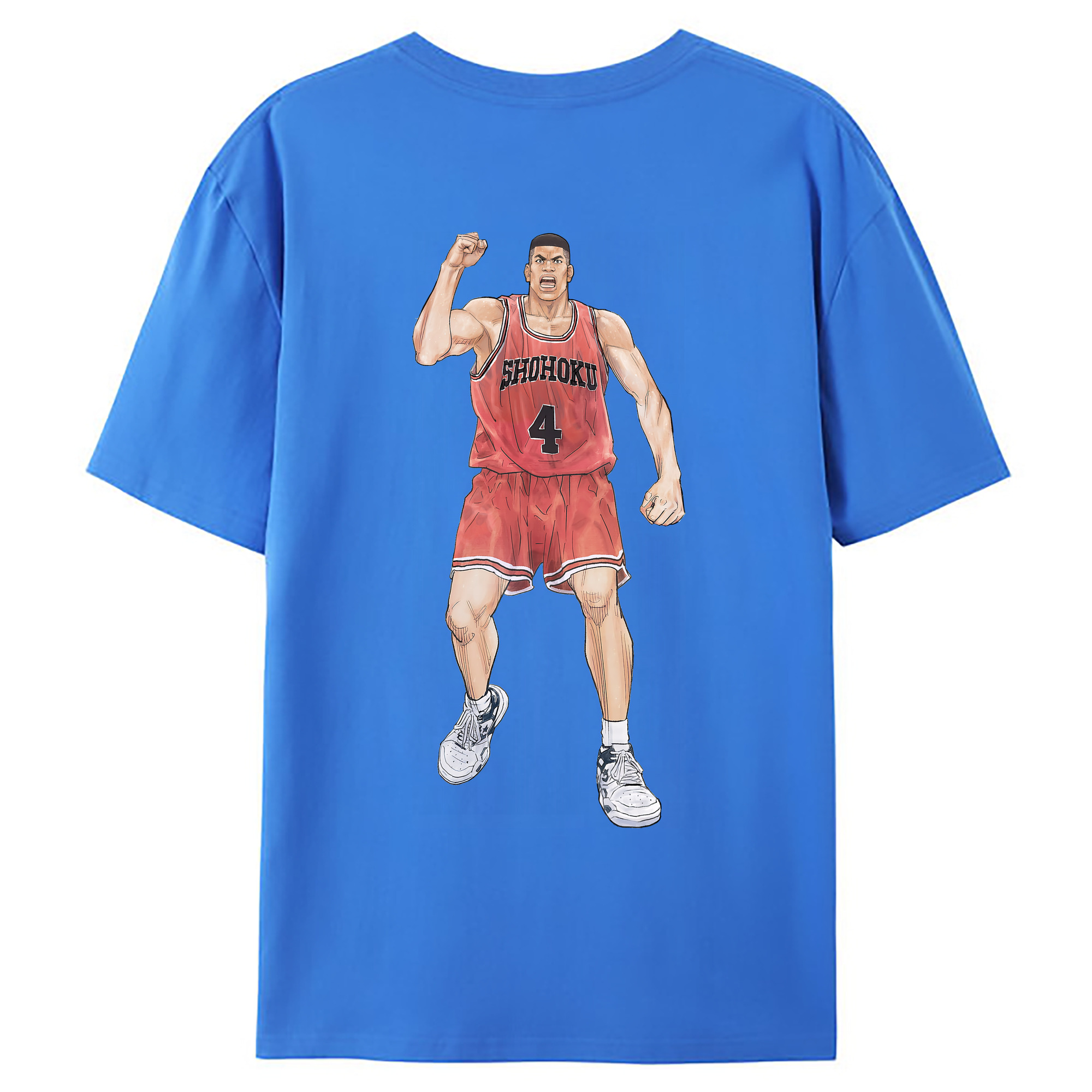 （画像用） SLAM DUNK／スラムダンク 綿100％ メンズ半袖Tシャツ（バックプリント） 通気性