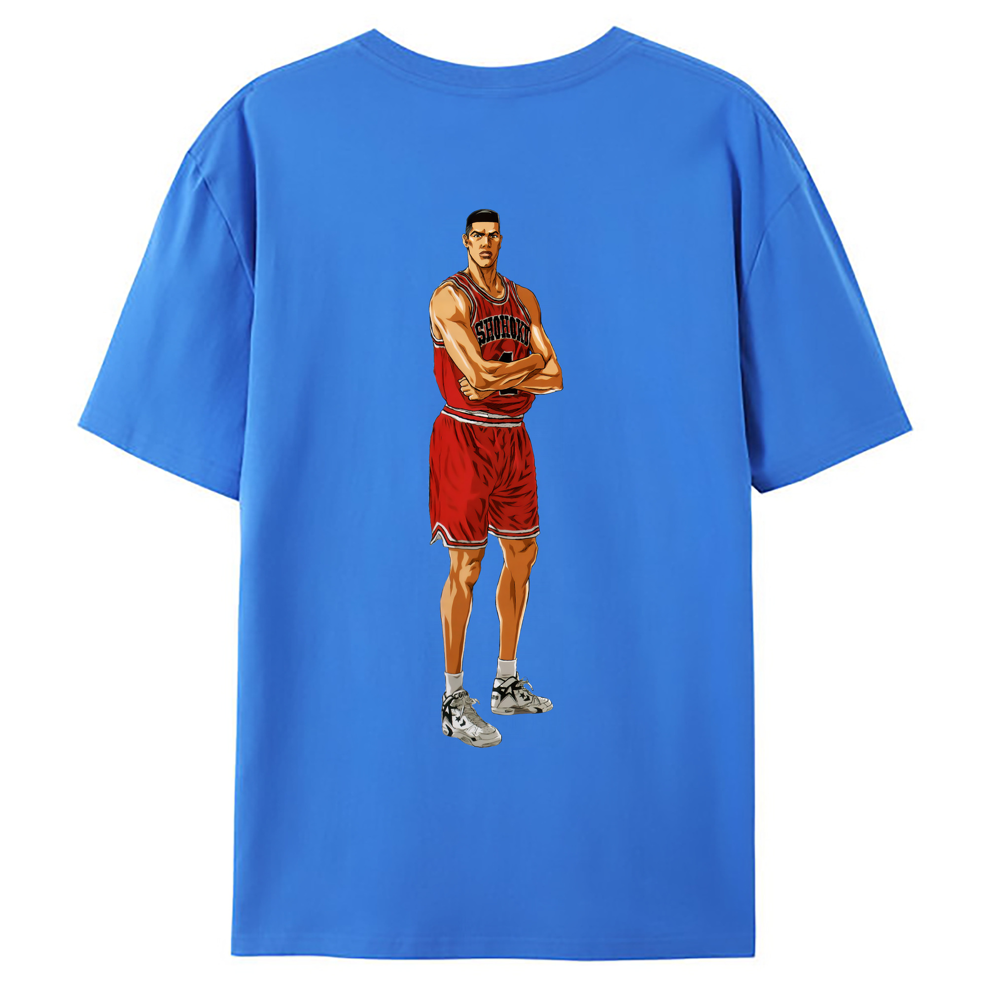 （画像用） SLAM DUNK／スラムダンク 綿100％ メンズ半袖Tシャツ（バックプリント） 通気性