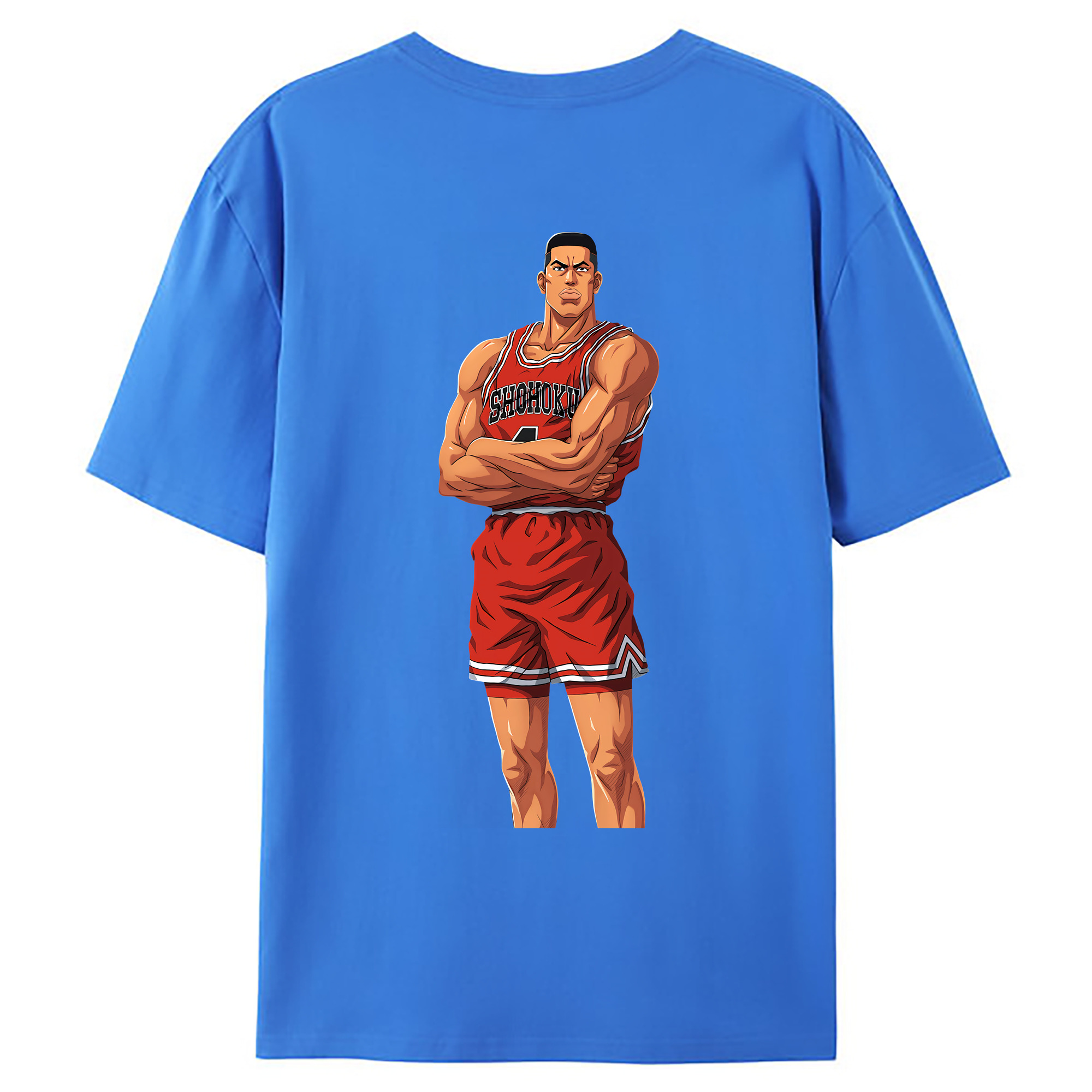 （画像用） SLAM DUNK／スラムダンク 綿100％ メンズ半袖Tシャツ（バックプリント） 通気性