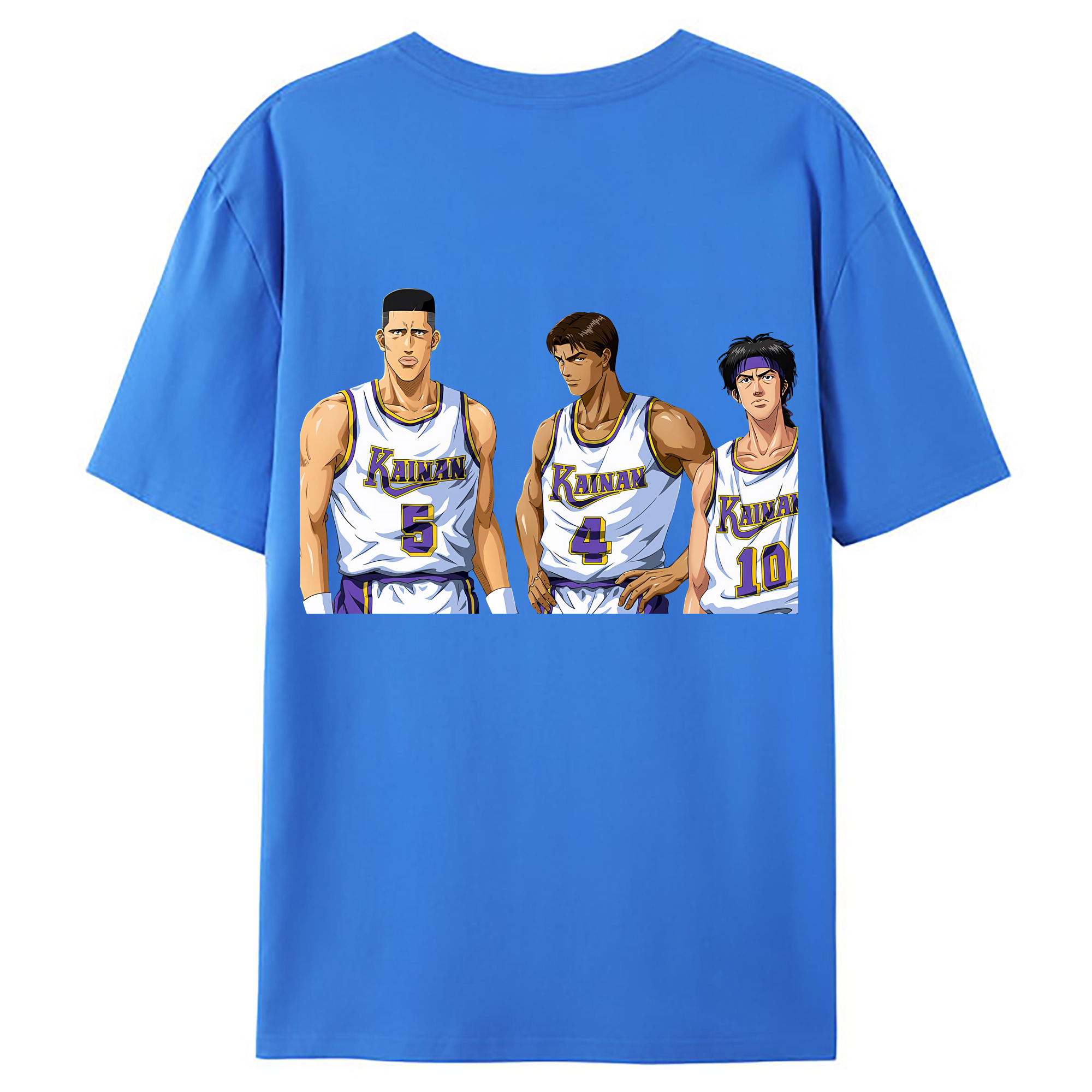 （画像用） SLAM DUNK／スラムダンク 綿100％ メンズ半袖Tシャツ（バックプリント） 通気性