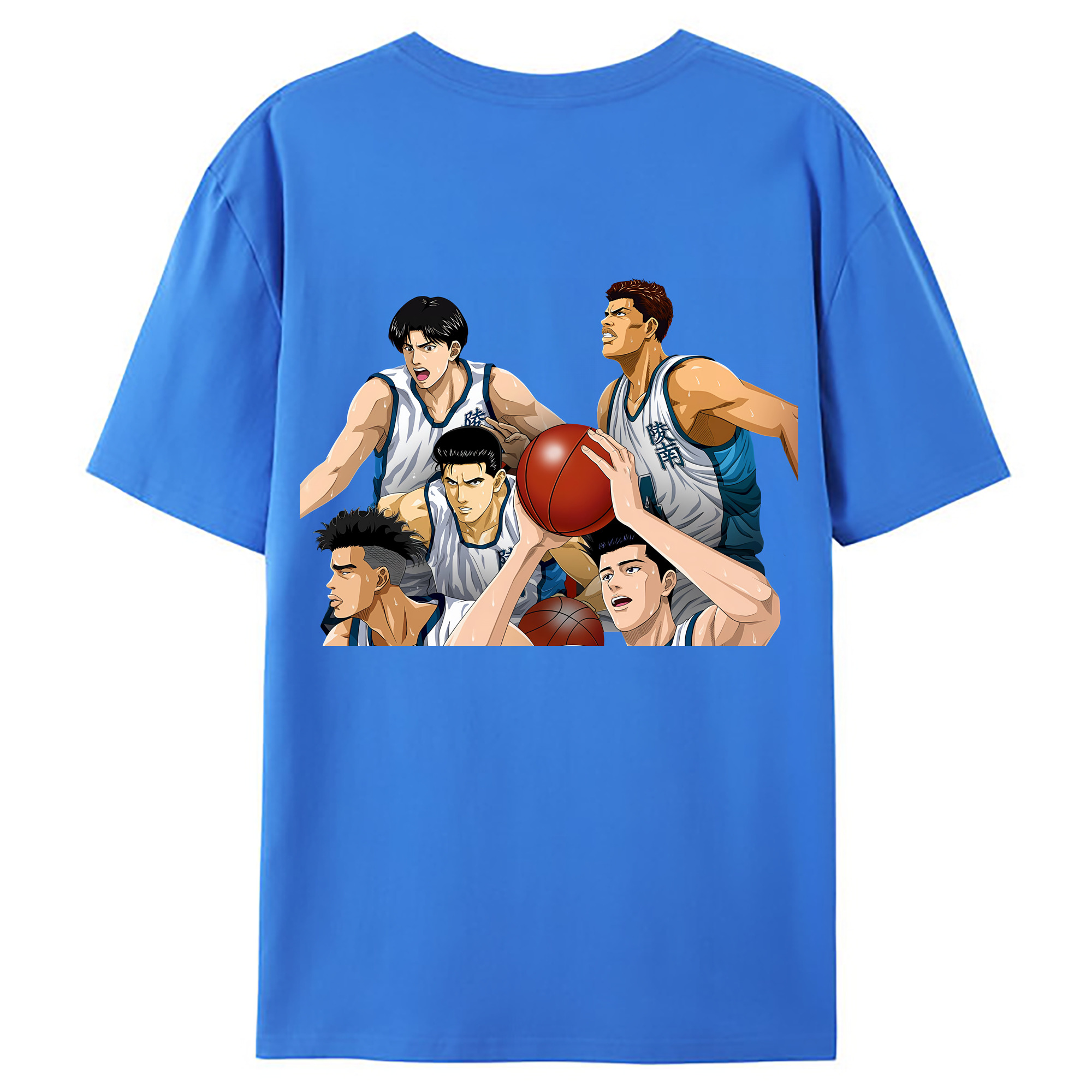 （画像用） SLAM DUNK／スラムダンク 綿100％ メンズ半袖Tシャツ（バックプリント） 通気性