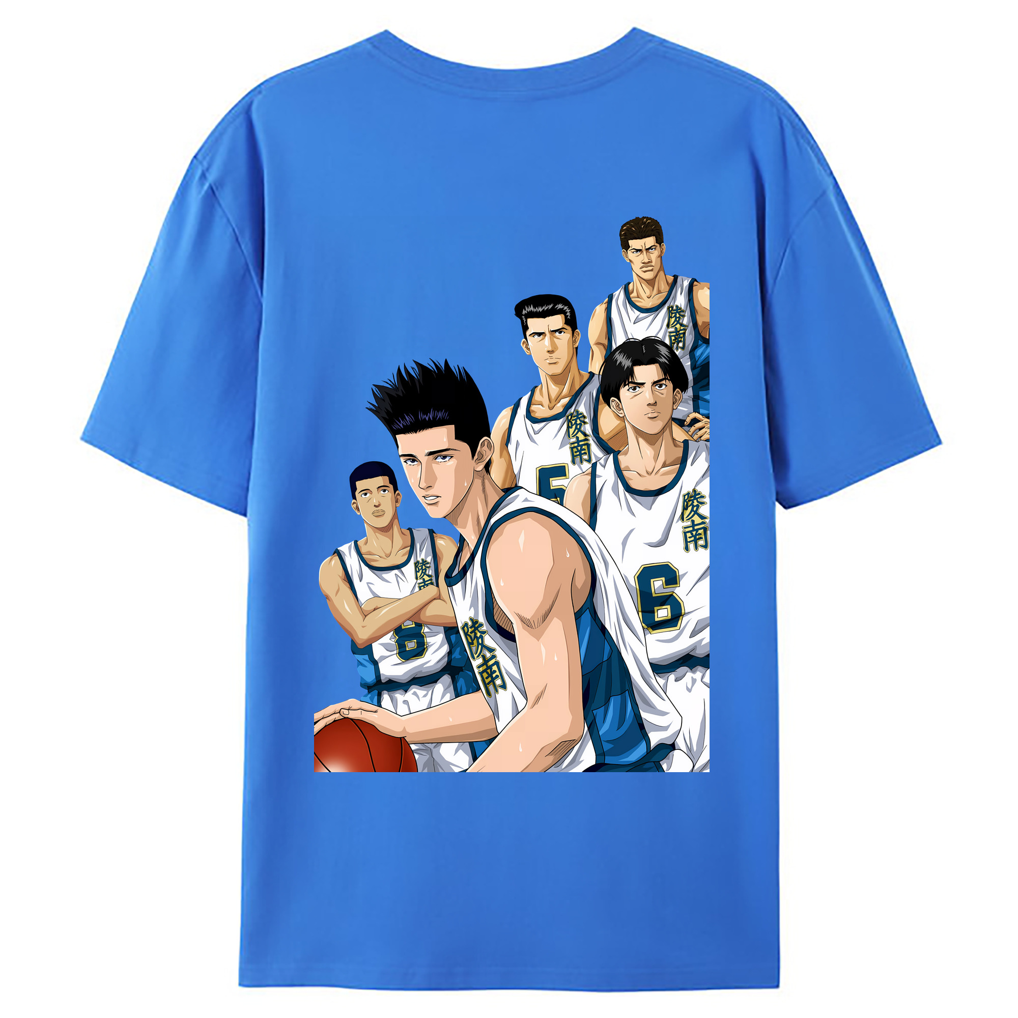 （画像用） SLAM DUNK／スラムダンク 綿100％ メンズ半袖Tシャツ（バックプリント） 通気性