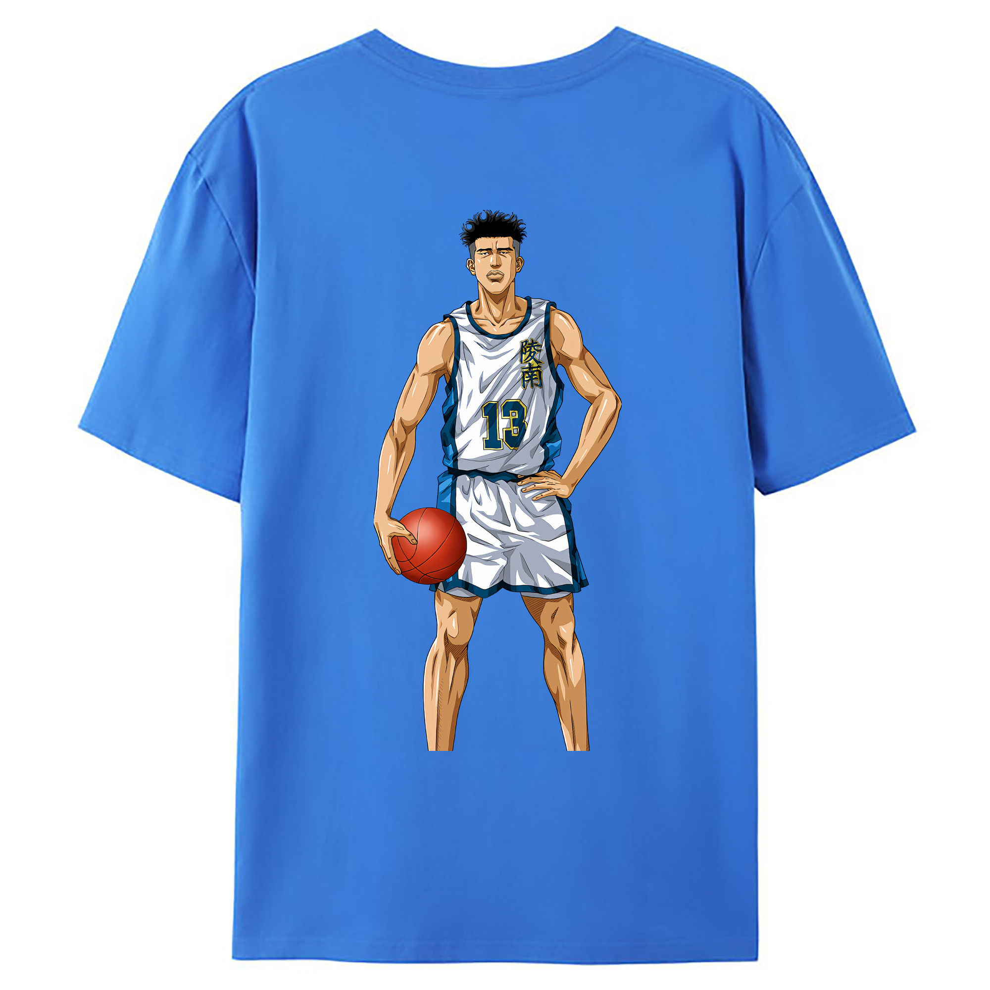 （画像用） SLAM DUNK／スラムダンク 綿100％ メンズ半袖Tシャツ（バックプリント） 通気性