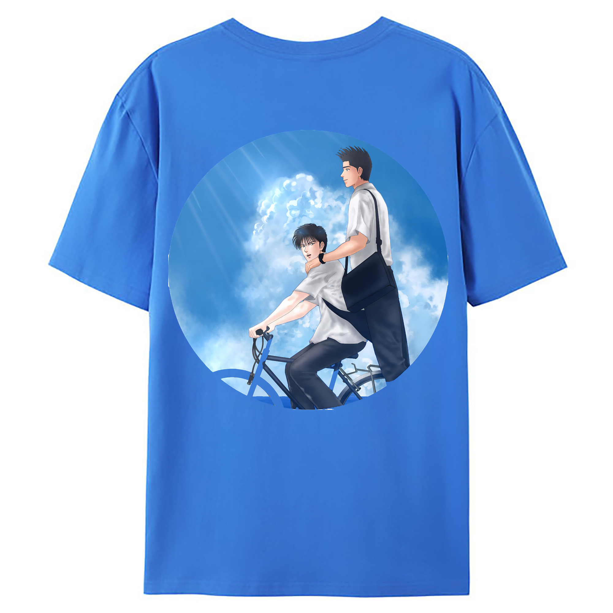 （画像用） SLAM DUNK／スラムダンク 綿100％ メンズ半袖Tシャツ（バックプリント） 通気性