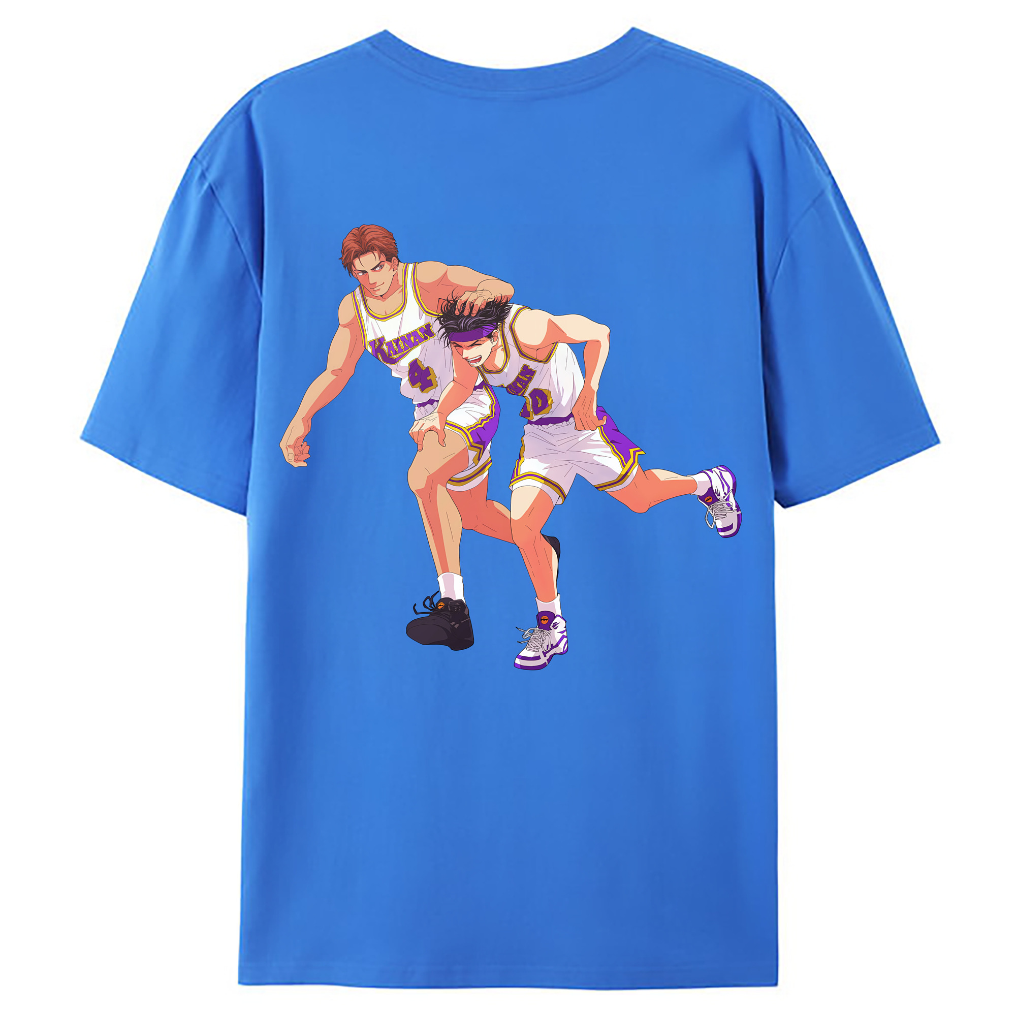 （画像用） SLAM DUNK／スラムダンク 綿100％ メンズ半袖Tシャツ（バックプリント） 通気性