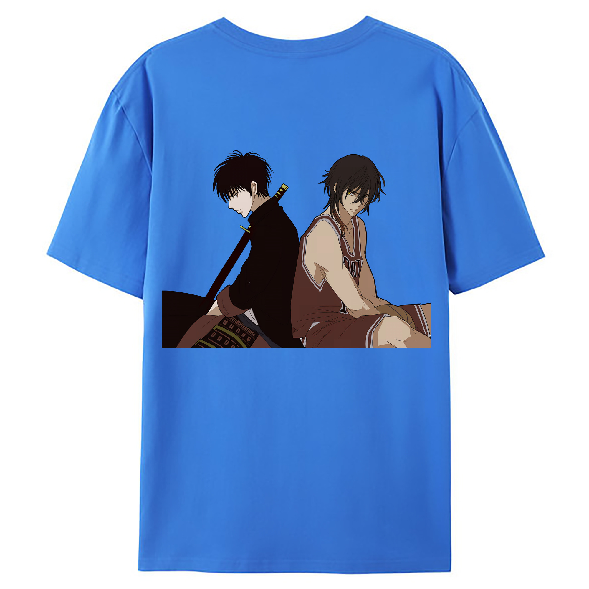 （画像用） SLAM DUNK／スラムダンク 綿100％ メンズ半袖Tシャツ（バックプリント） 通気性