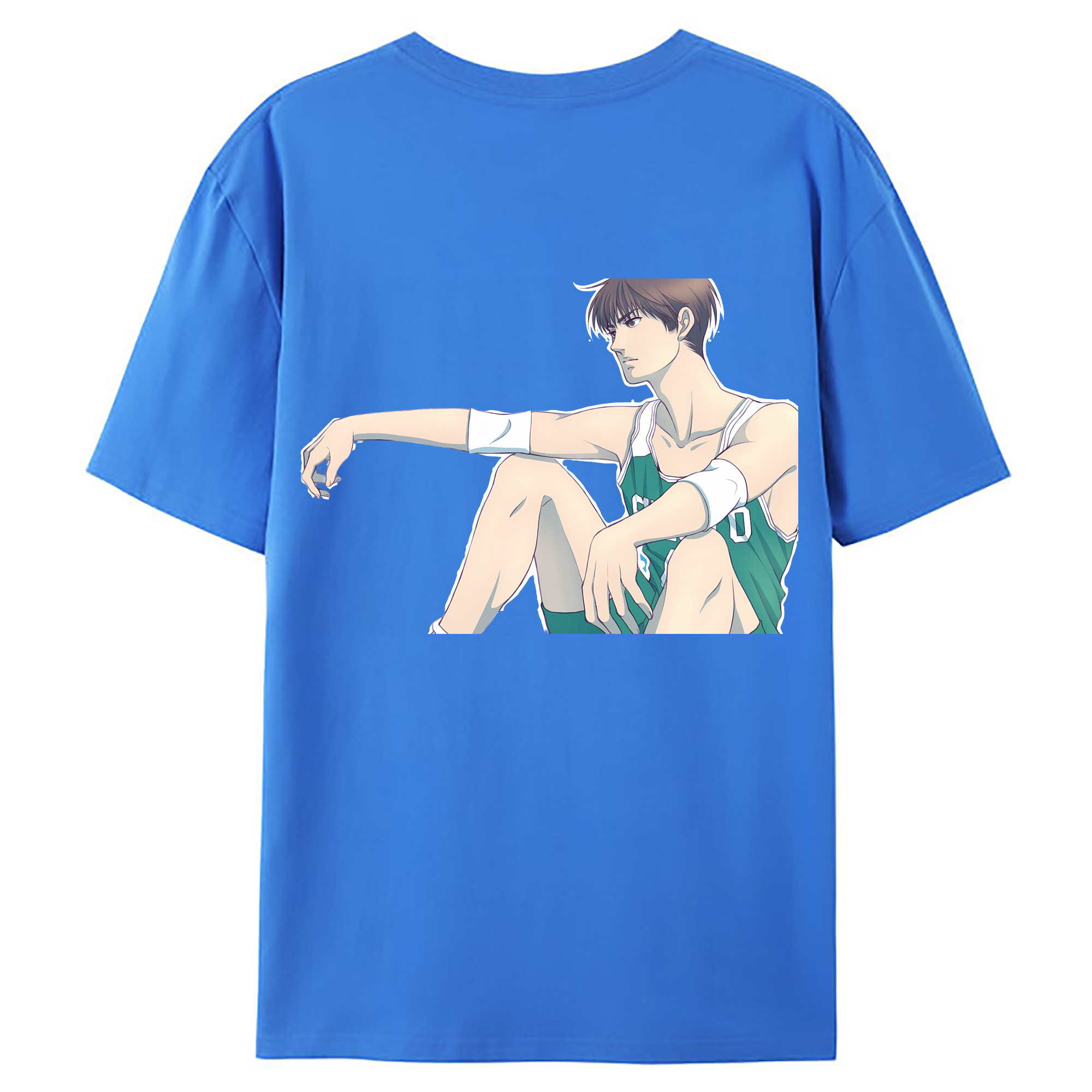 （画像用） SLAM DUNK／スラムダンク 綿100％ メンズ半袖Tシャツ（バックプリント） 通気性