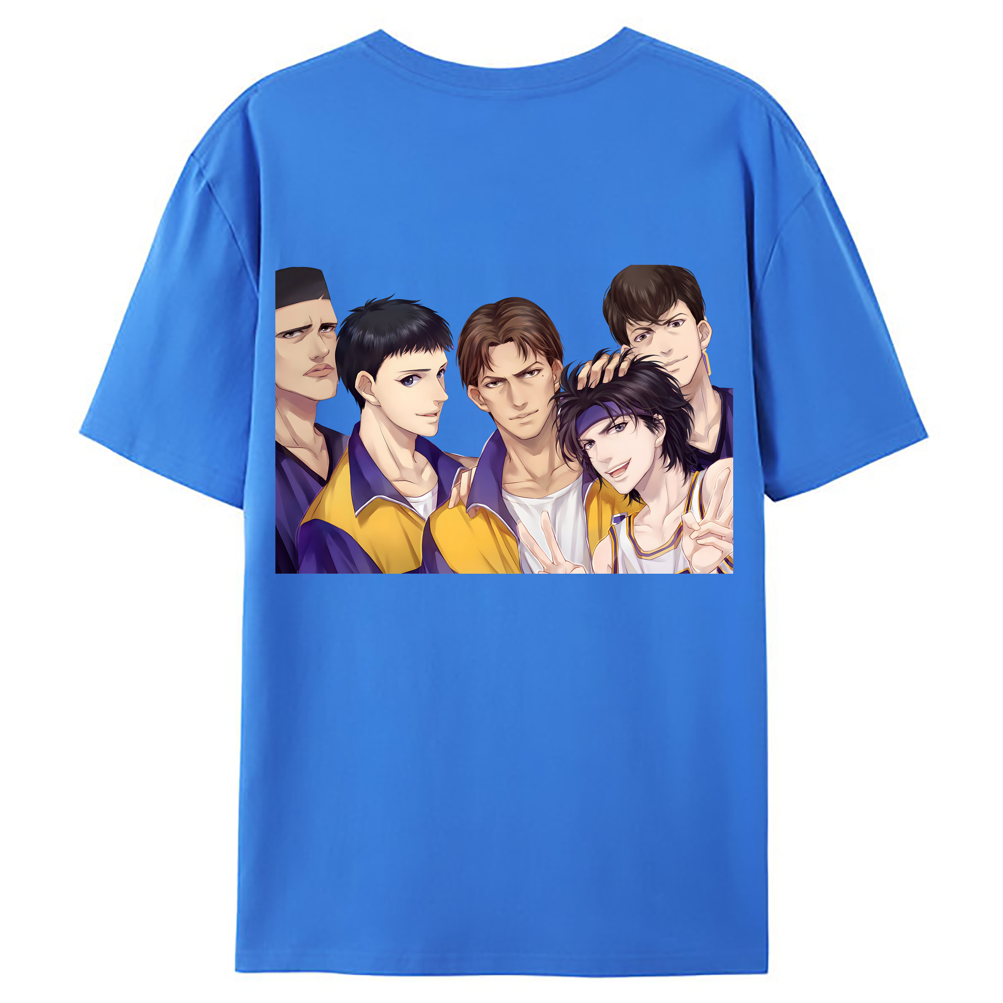 （画像用） SLAM DUNK／スラムダンク 綿100％ メンズ半袖Tシャツ（バックプリント） 通気性
