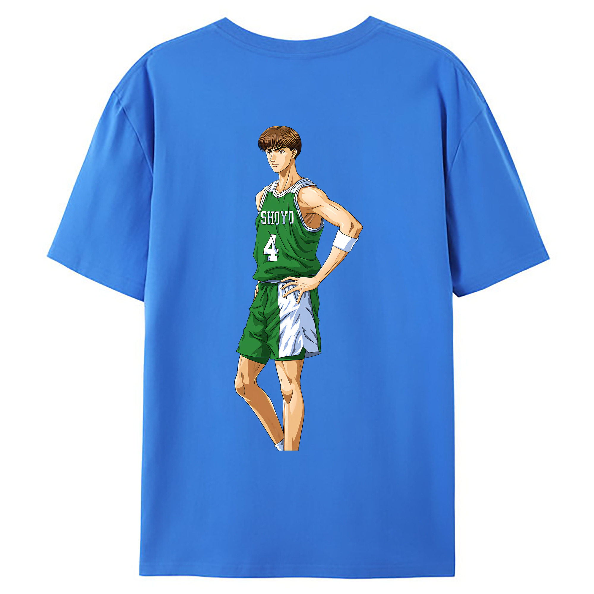（画像用） SLAM DUNK／スラムダンク 綿100％ メンズ半袖Tシャツ（バックプリント） 通気性