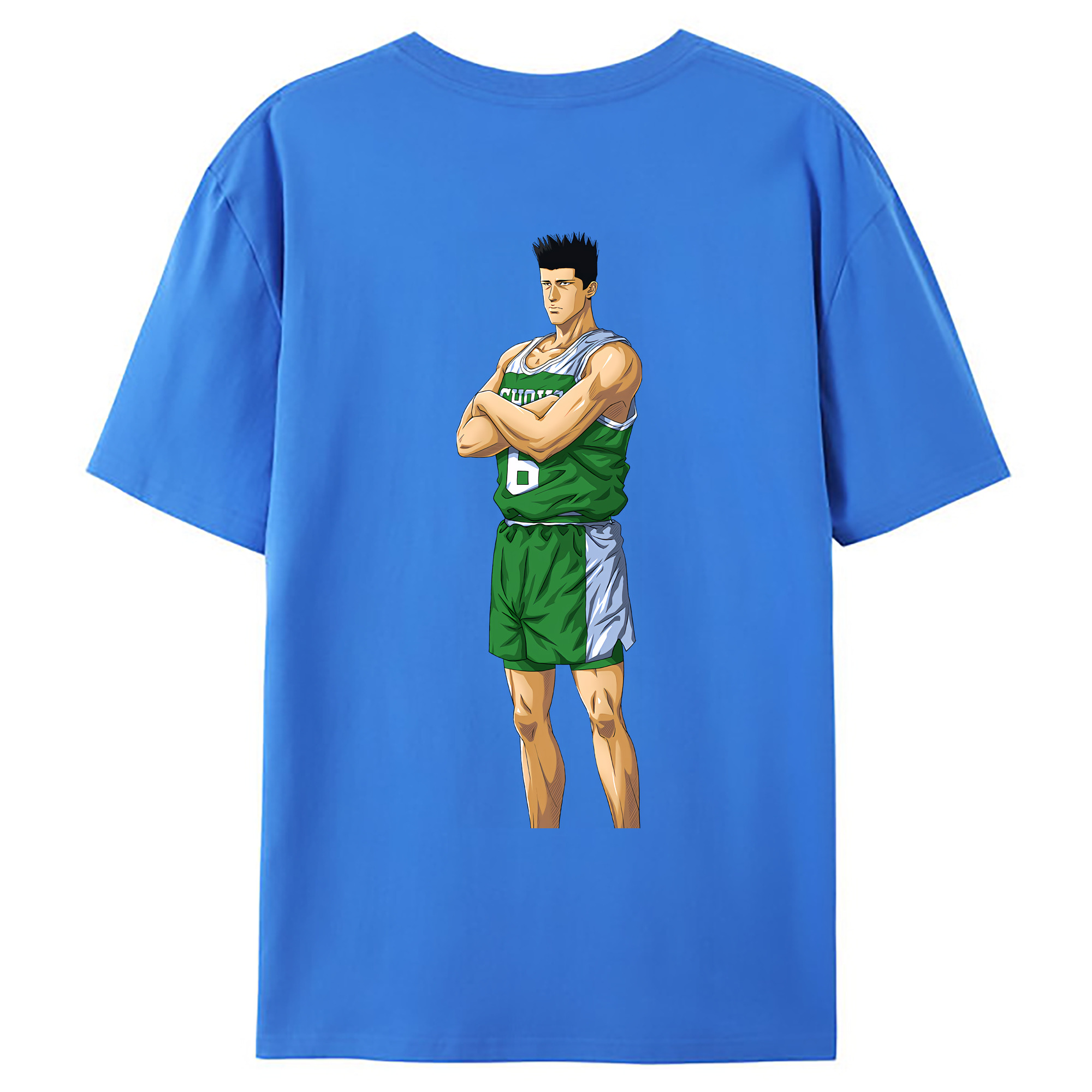 （画像用） SLAM DUNK／スラムダンク 綿100％ メンズ半袖Tシャツ（バックプリント） 通気性