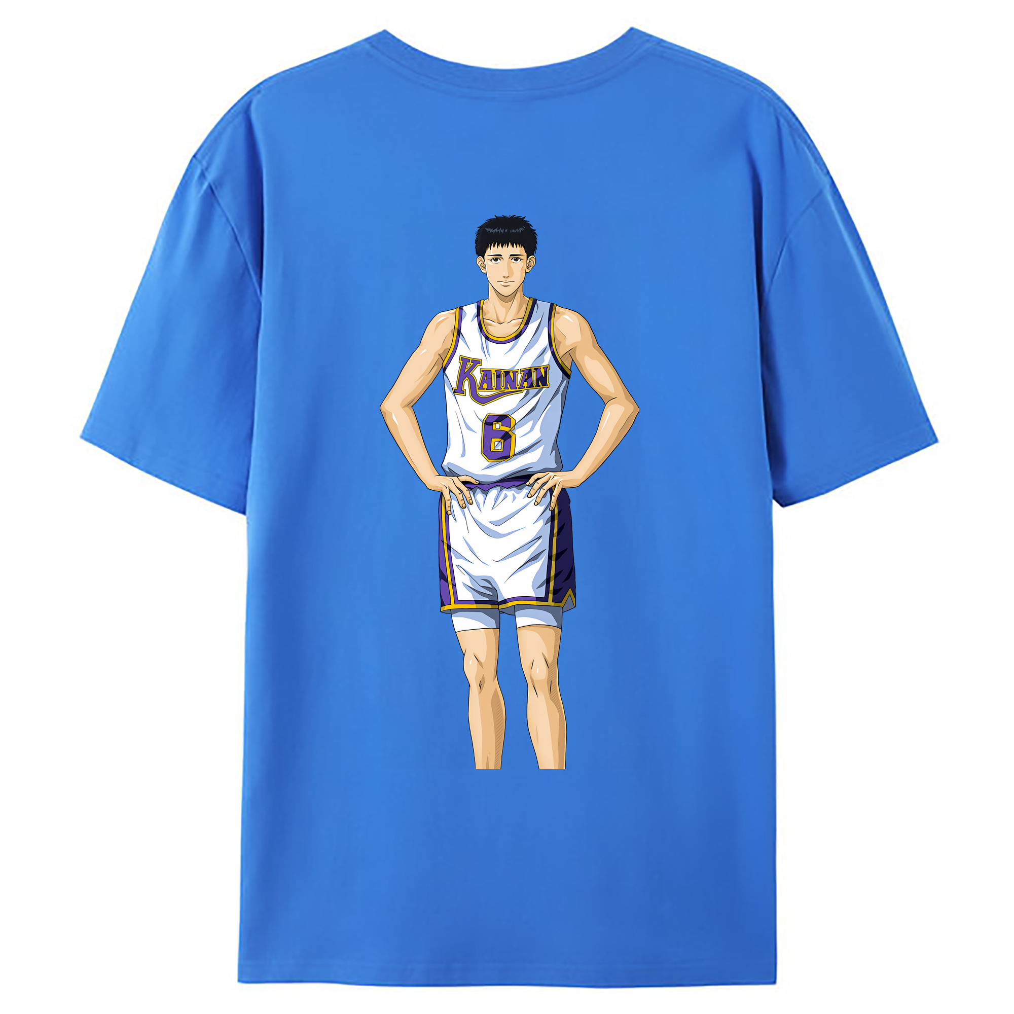 （画像用） SLAM DUNK／スラムダンク 綿100％ メンズ半袖Tシャツ（バックプリント） 通気性