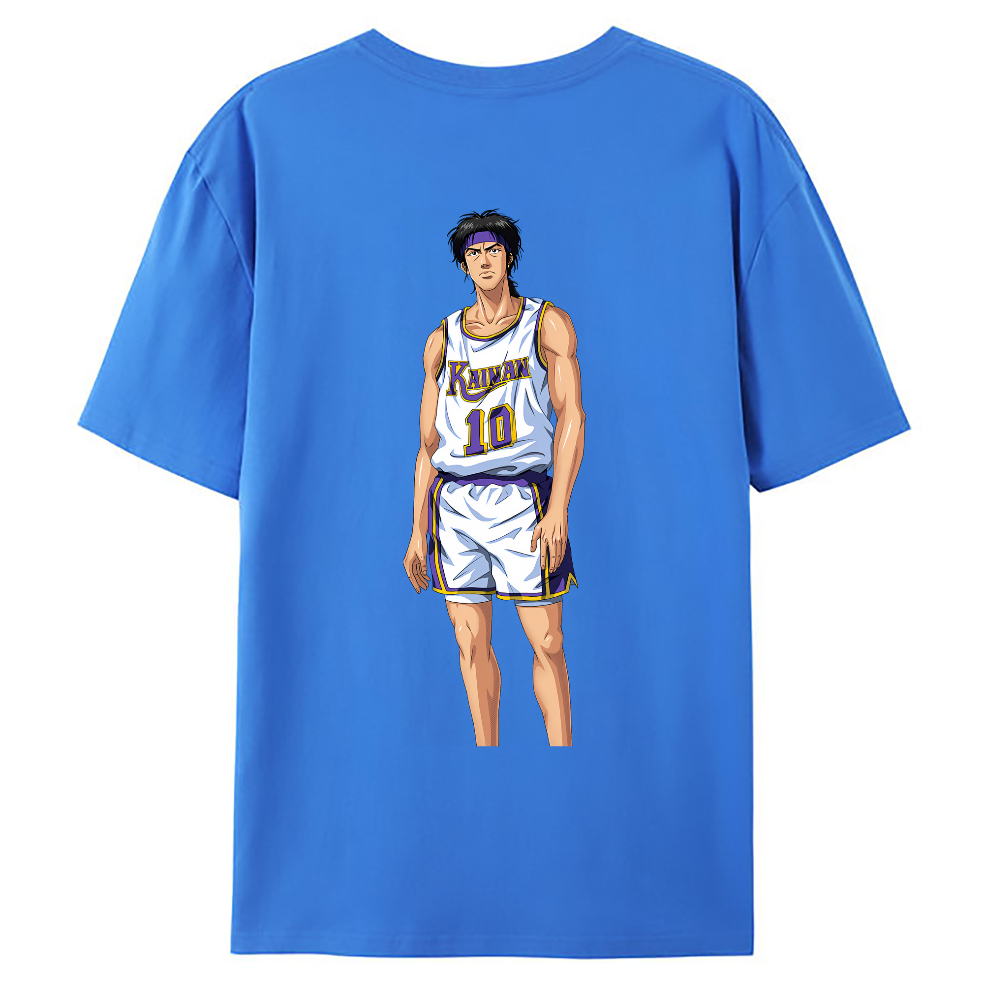 （画像用） SLAM DUNK／スラムダンク 綿100％ メンズ半袖Tシャツ（バックプリント） 通気性