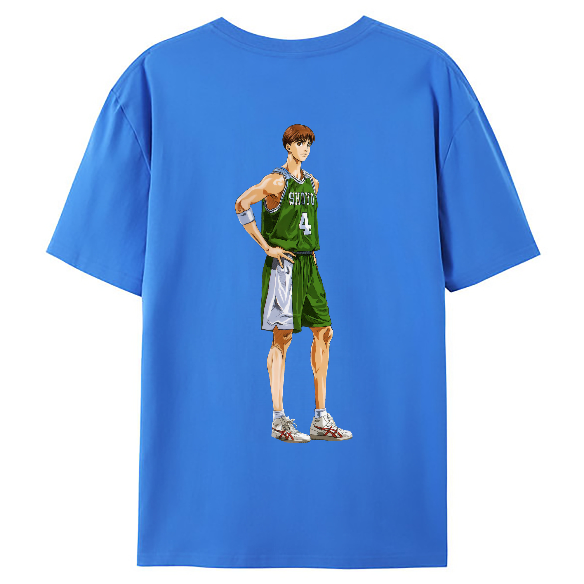 （画像用） SLAM DUNK／スラムダンク 綿100％ メンズ半袖Tシャツ（バックプリント） 通気性