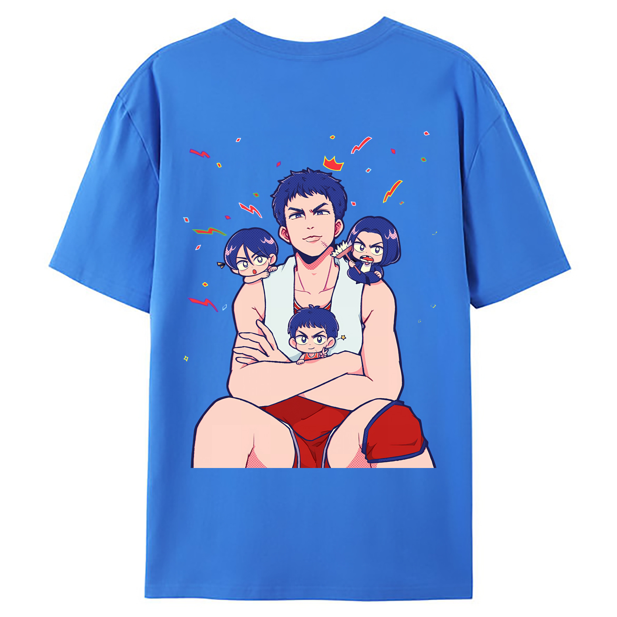 （画像用） SLAM DUNK／スラムダンク 綿100％ メンズ半袖Tシャツ（バックプリント） 通気性