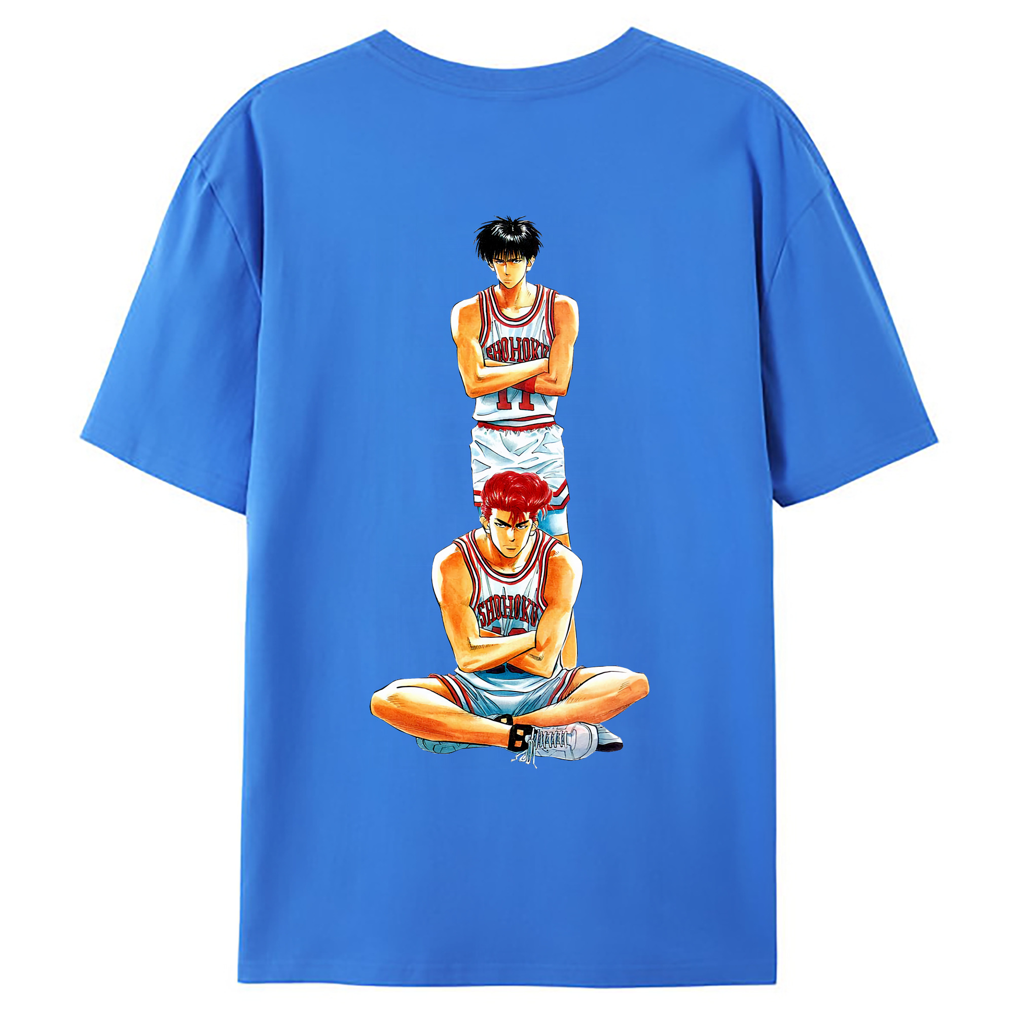 （画像用） SLAM DUNK／スラムダンク 綿100％ メンズ半袖Tシャツ（バックプリント） 通気性