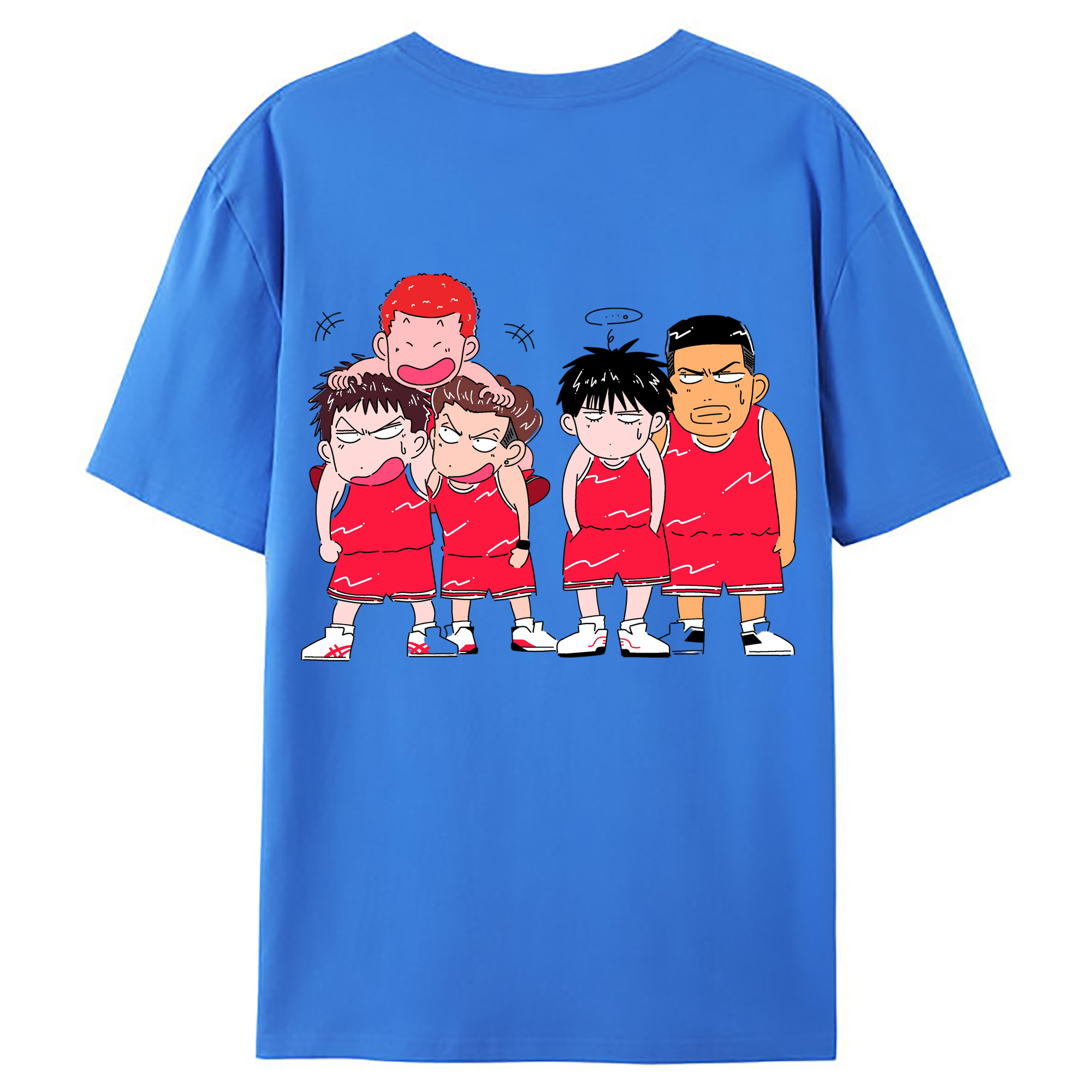 （画像用） SLAM DUNK／スラムダンク 綿100％ メンズ半袖Tシャツ（バックプリント） 通気性