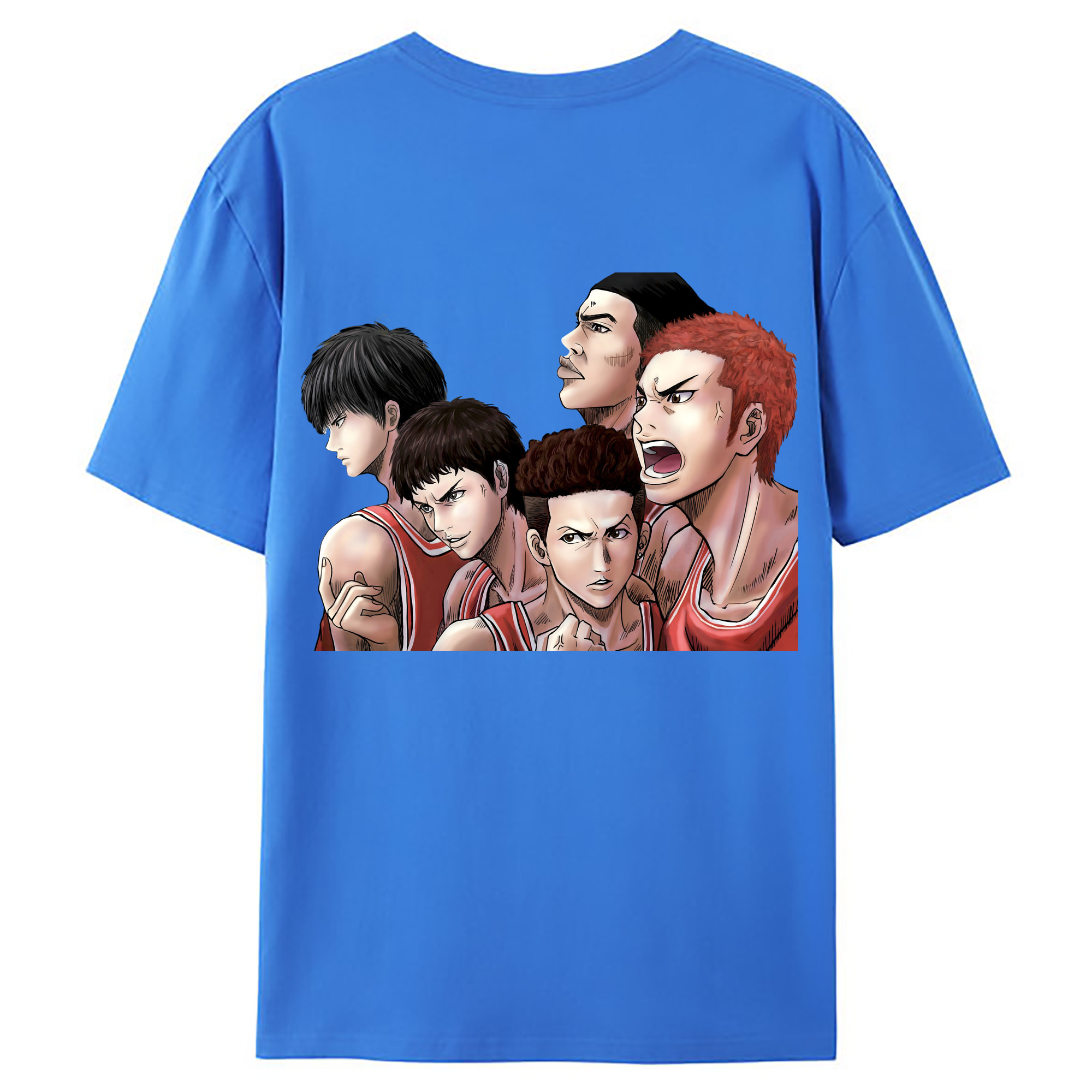 （画像用） SLAM DUNK／スラムダンク 綿100％ メンズ半袖Tシャツ（バックプリント） 通気性