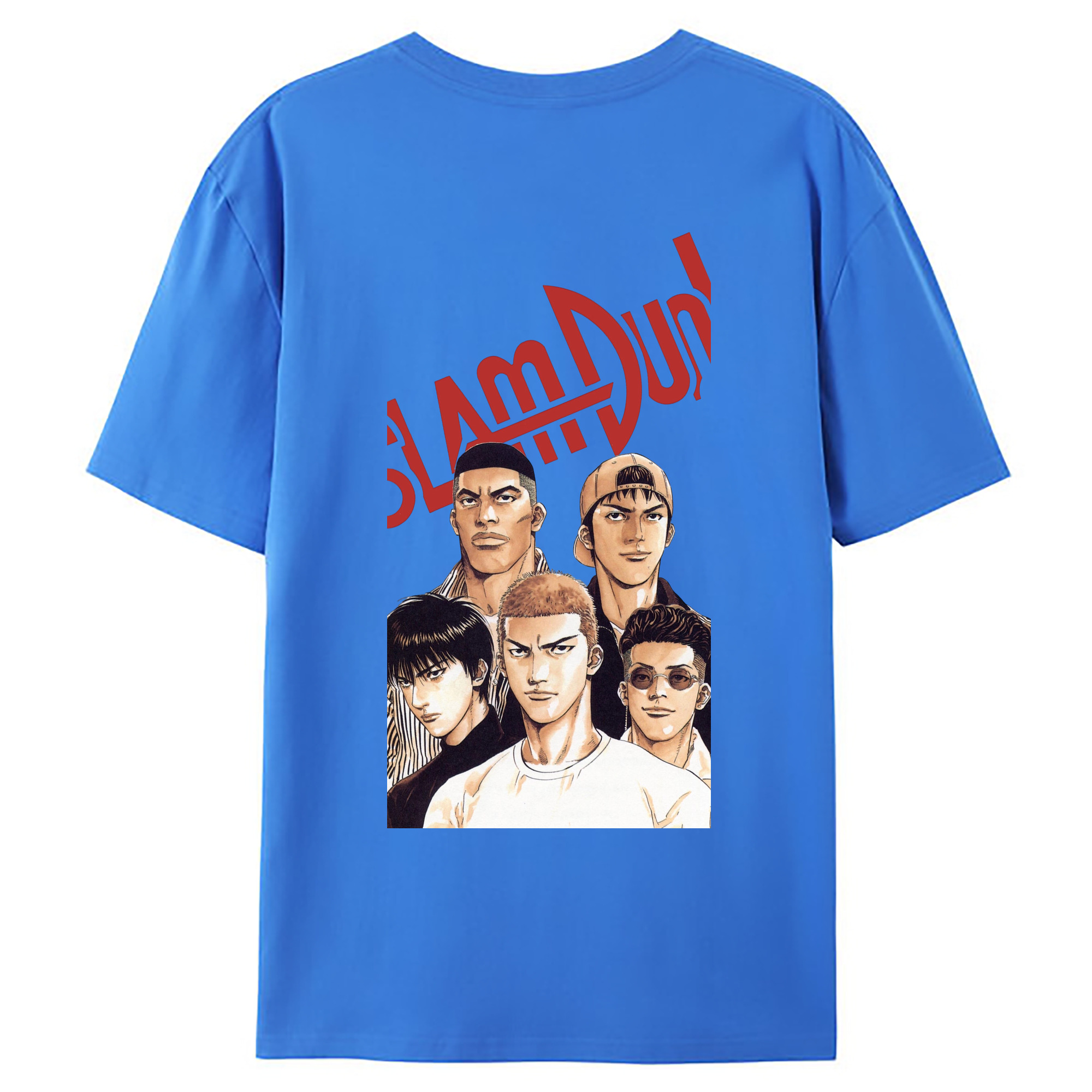 （画像用） SLAM DUNK／スラムダンク 綿100％ メンズ半袖Tシャツ（バックプリント） 通気性