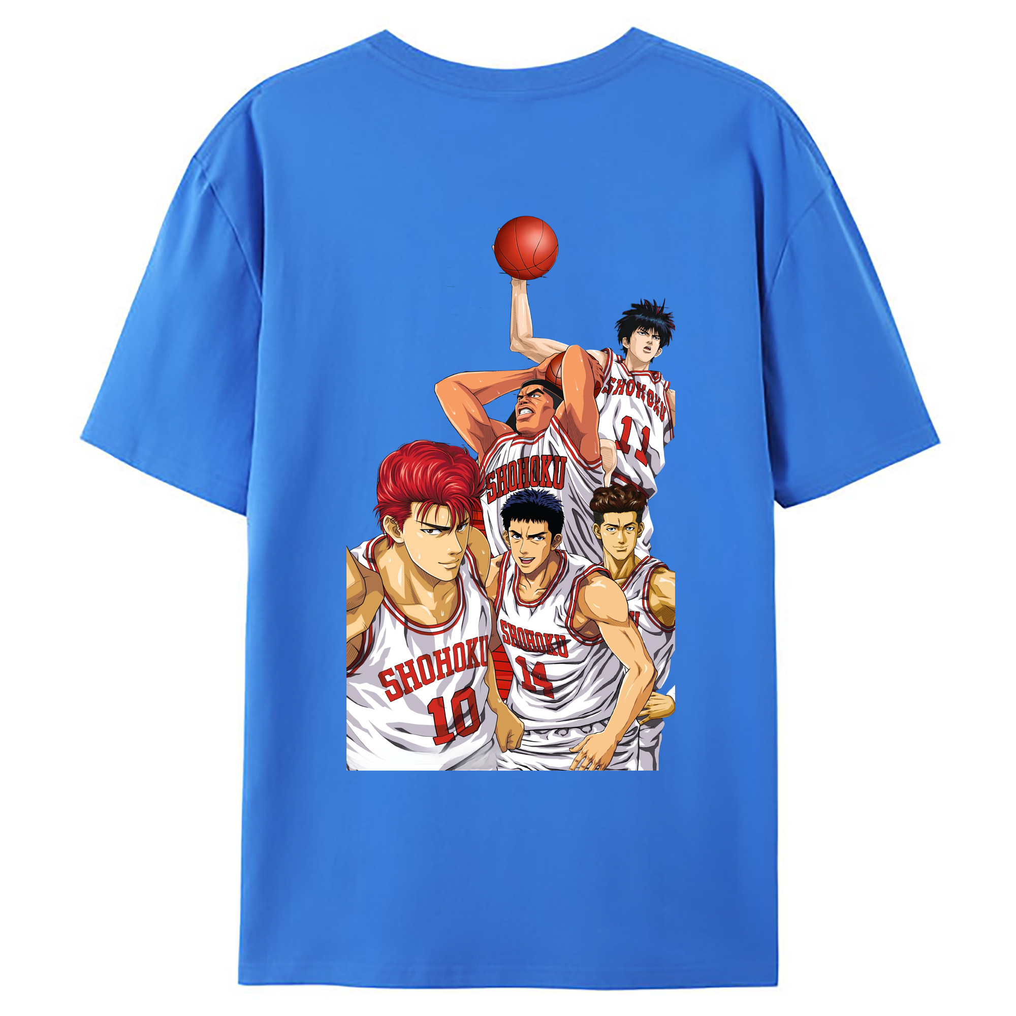 （画像用） SLAM DUNK／スラムダンク 綿100％ メンズ半袖Tシャツ（バックプリント） 通気性