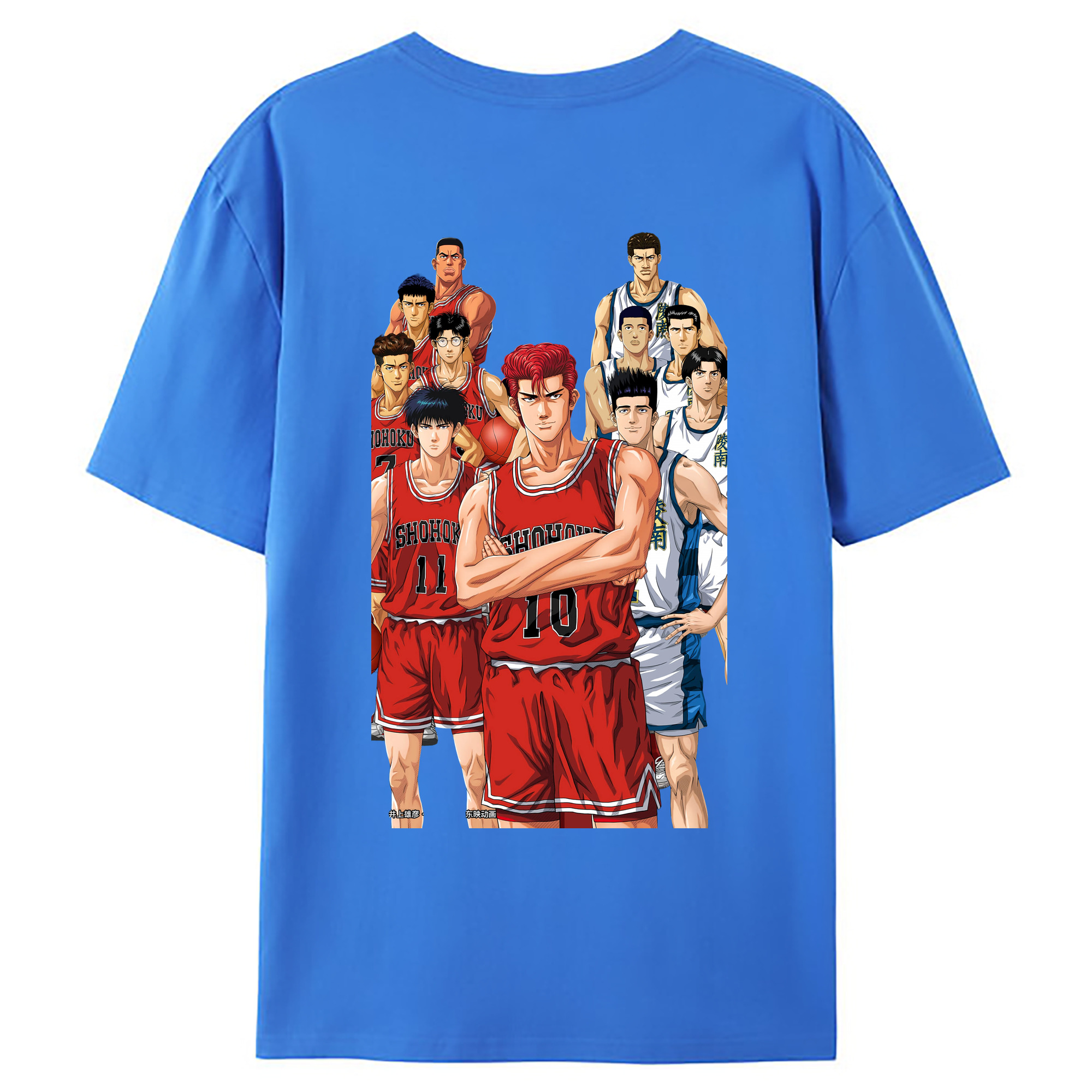 （画像用） SLAM DUNK／スラムダンク 綿100％ メンズ半袖Tシャツ（バックプリント） 通気性