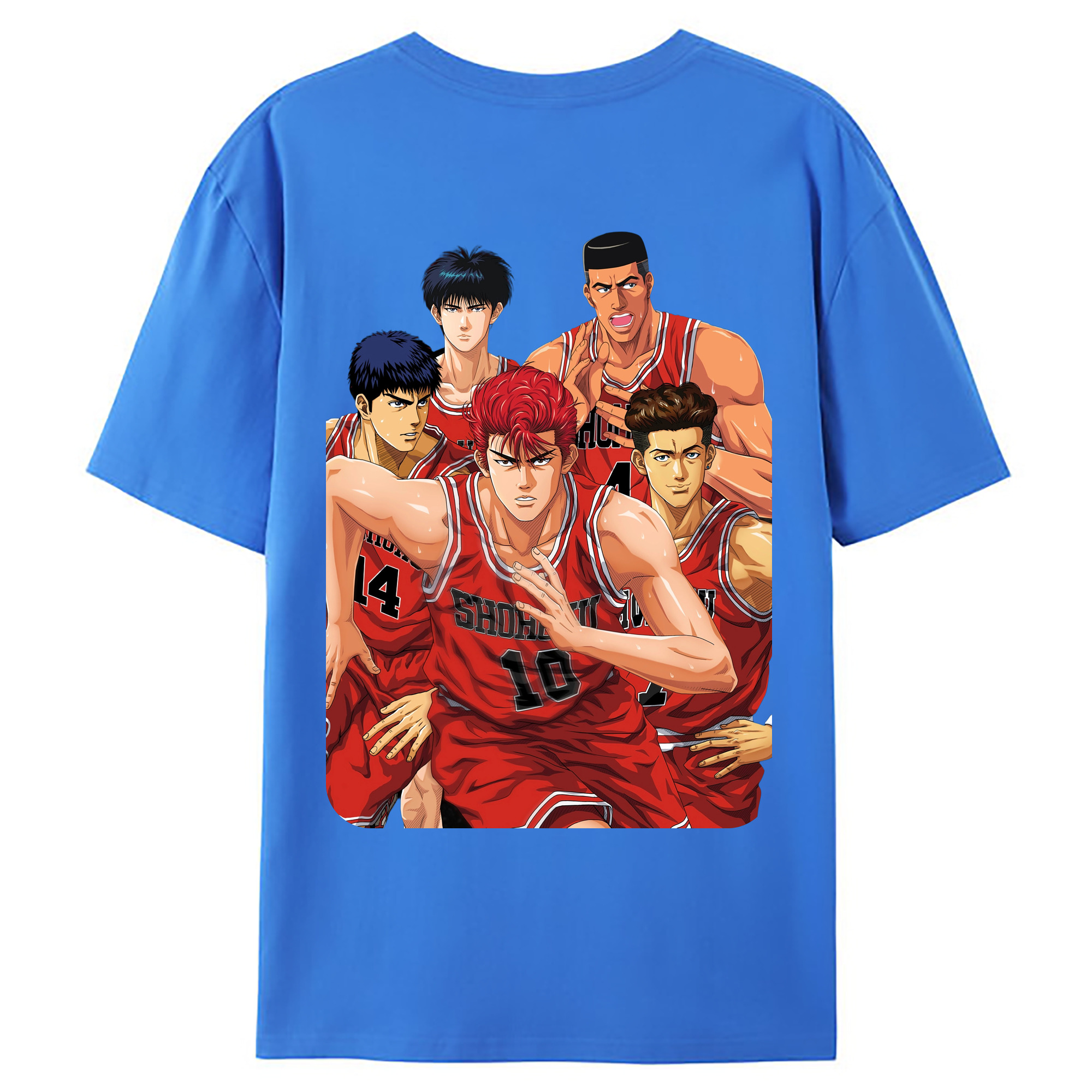 （画像用） SLAM DUNK／スラムダンク 綿100％ メンズ半袖Tシャツ（バックプリント） 通気性