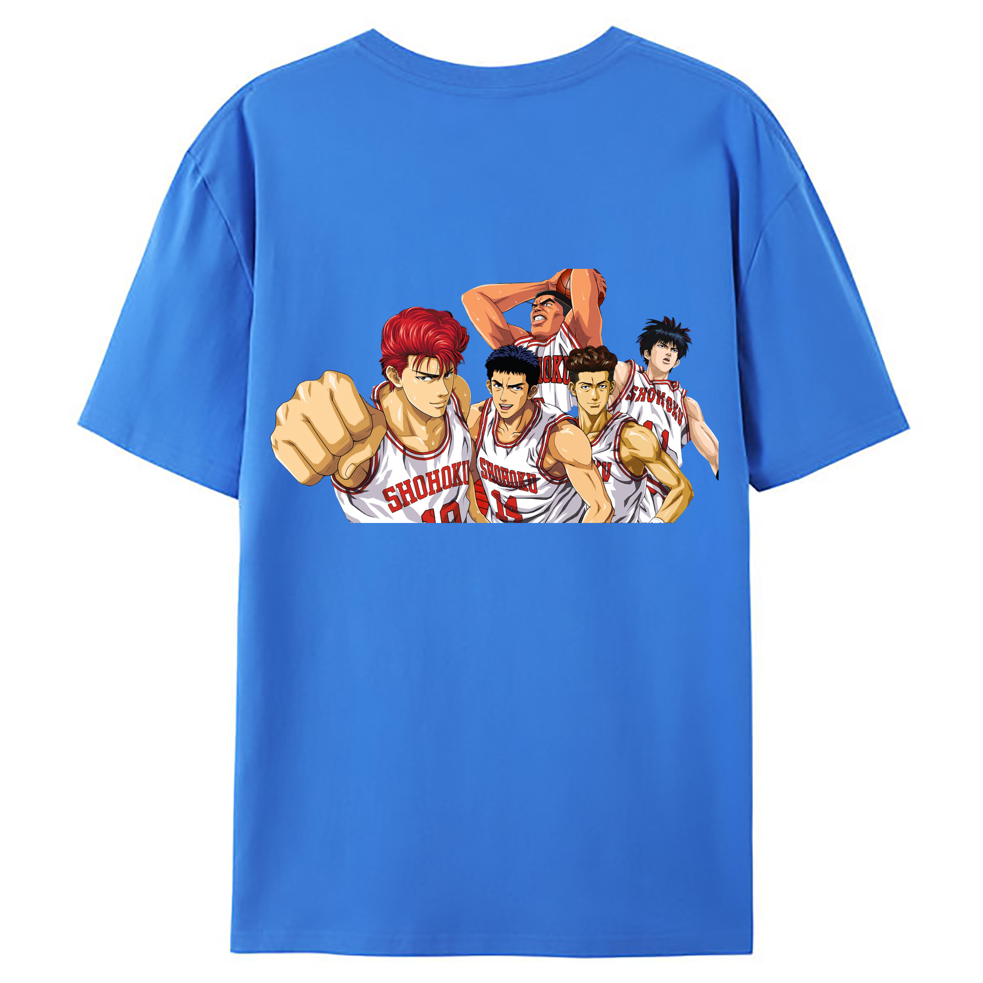 （画像用） SLAM DUNK／スラムダンク 綿100％ メンズ半袖Tシャツ（バックプリント） 通気性