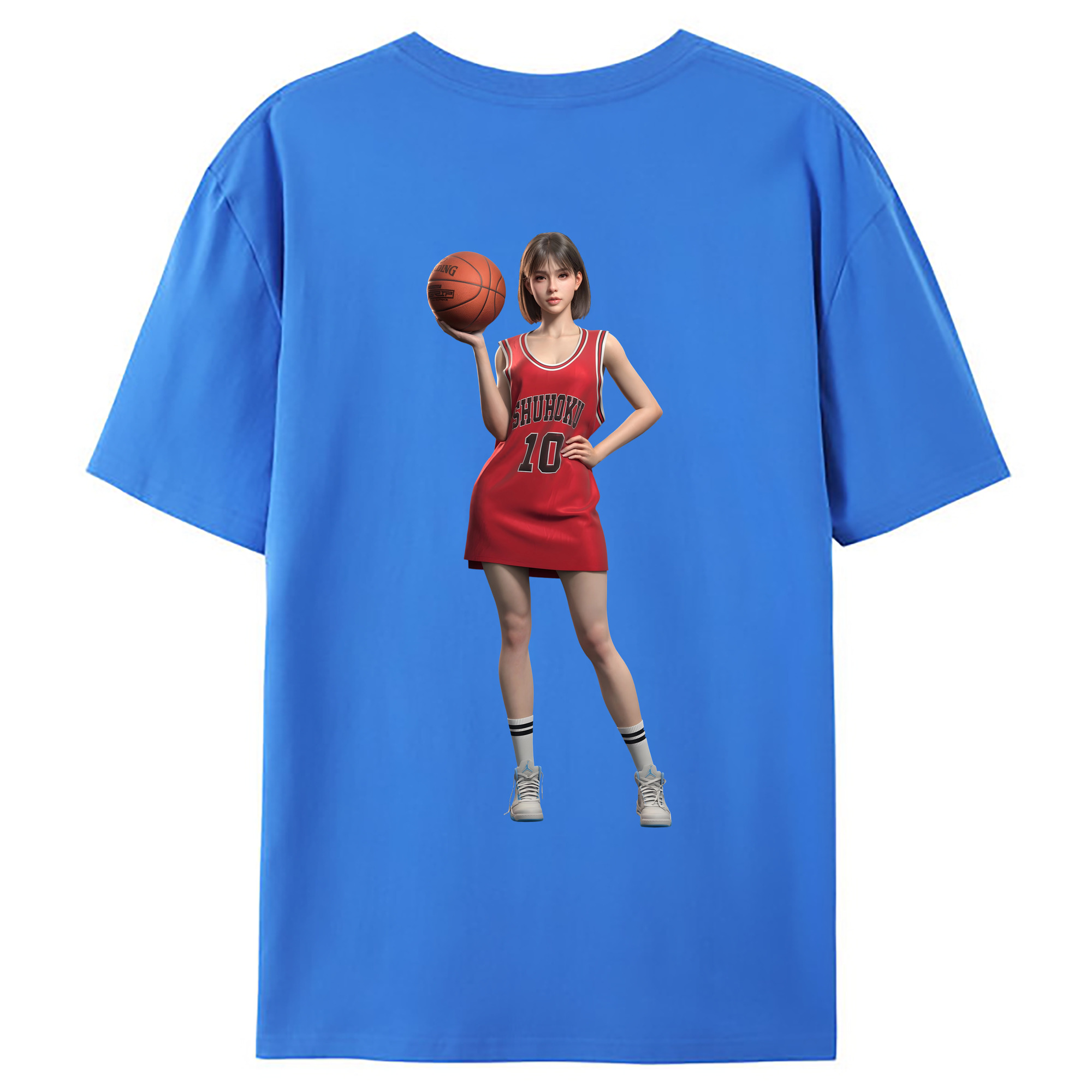 （画像用） SLAM DUNK／スラムダンク 綿100％ メンズ半袖Tシャツ（バックプリント） 通気性