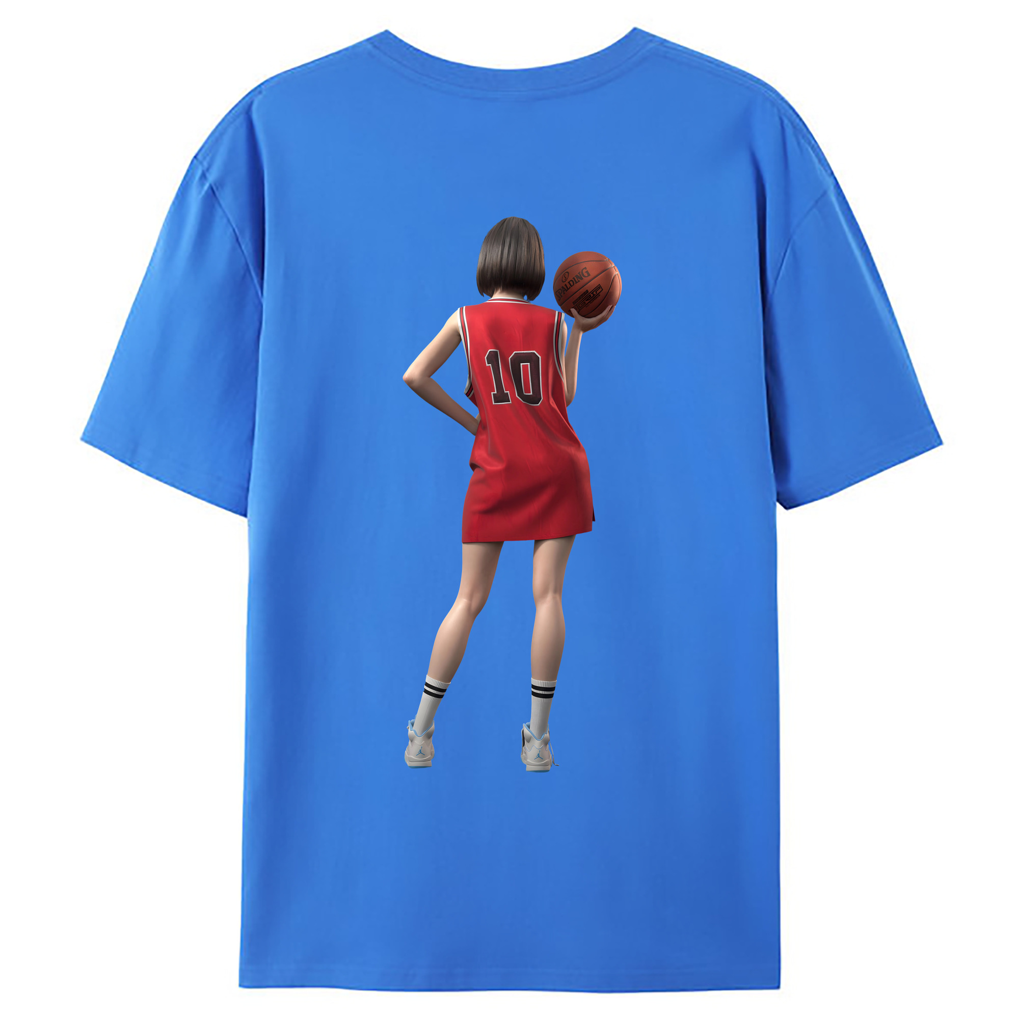 （画像用） SLAM DUNK／スラムダンク 綿100％ メンズ半袖Tシャツ（バックプリント） 通気性