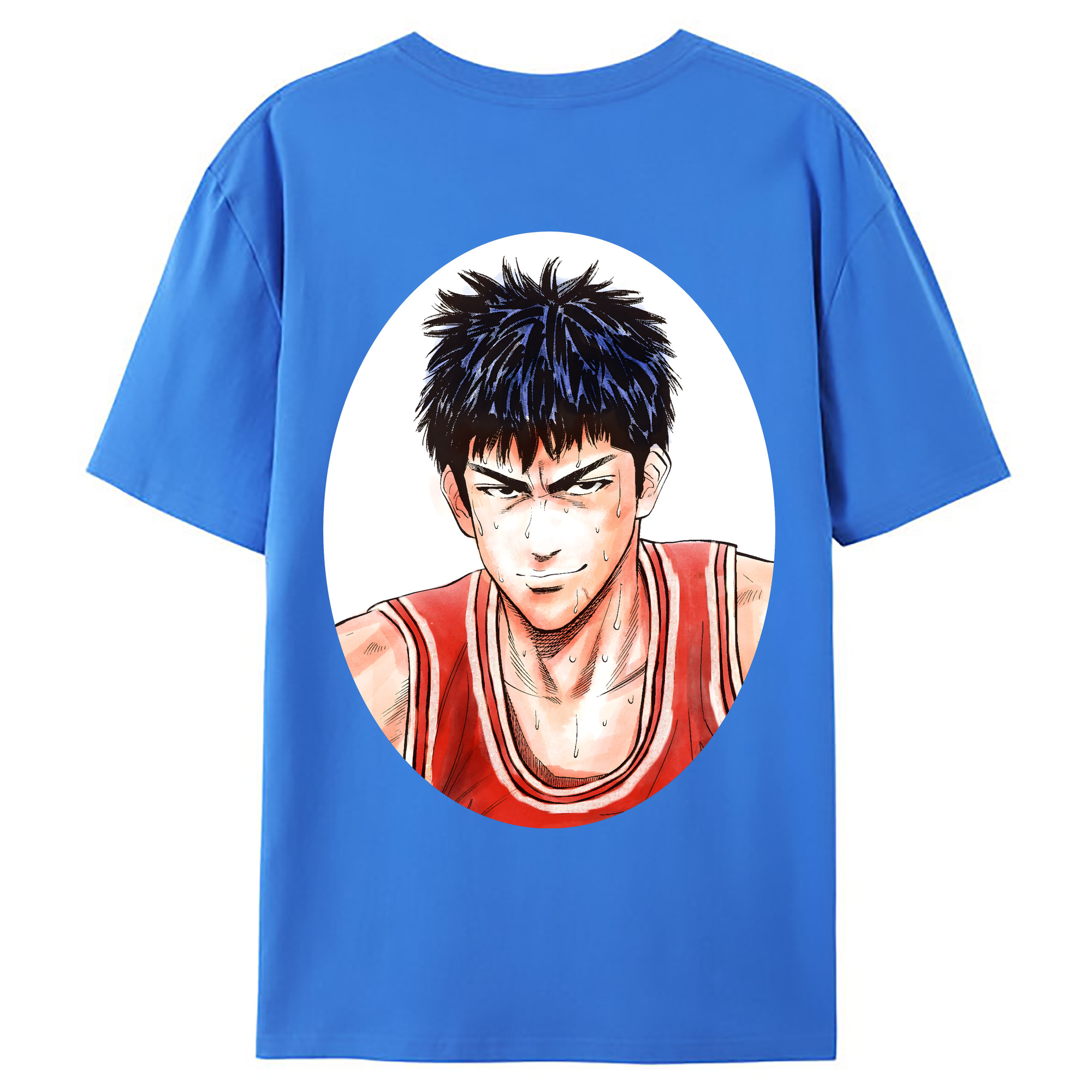 （画像用） SLAM DUNK／スラムダンク 綿100％ メンズ半袖Tシャツ（バックプリント） 通気性