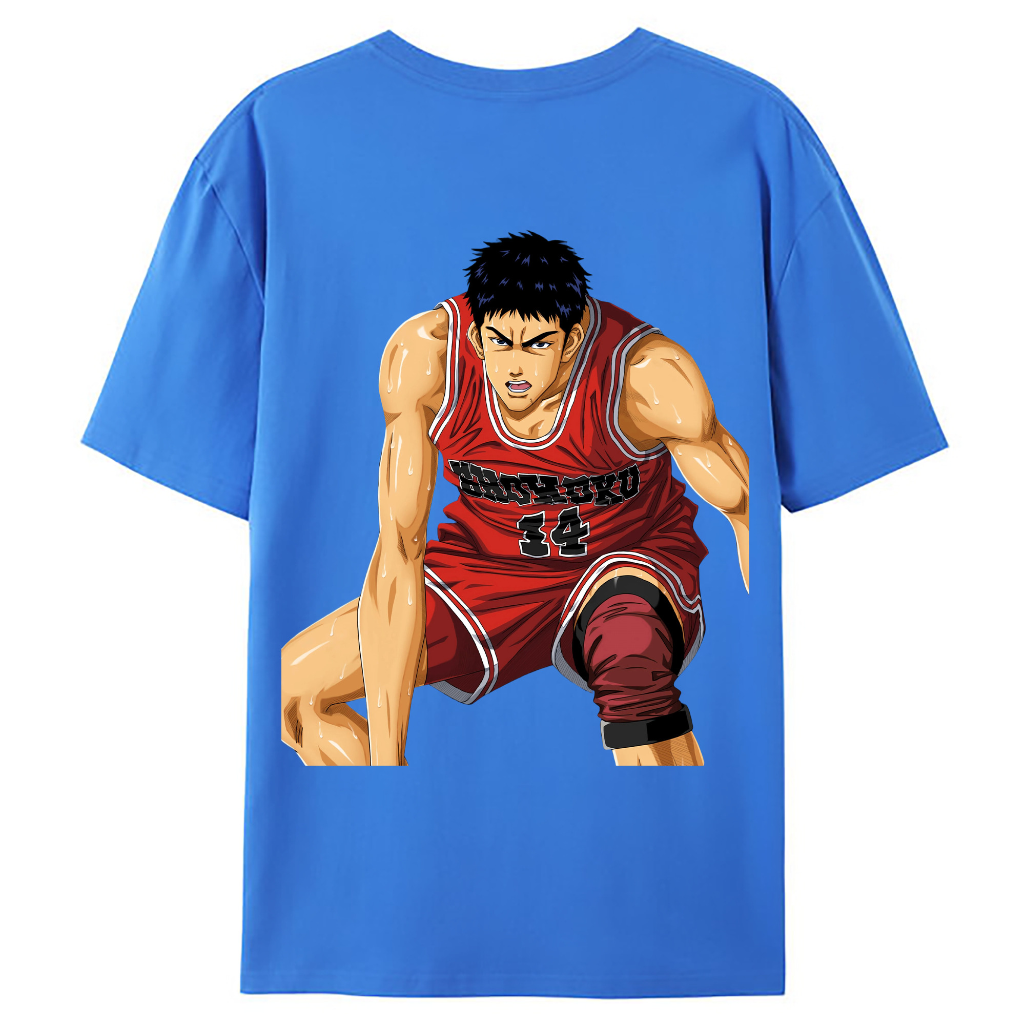 （画像用） SLAM DUNK／スラムダンク 綿100％ メンズ半袖Tシャツ（バックプリント） 通気性