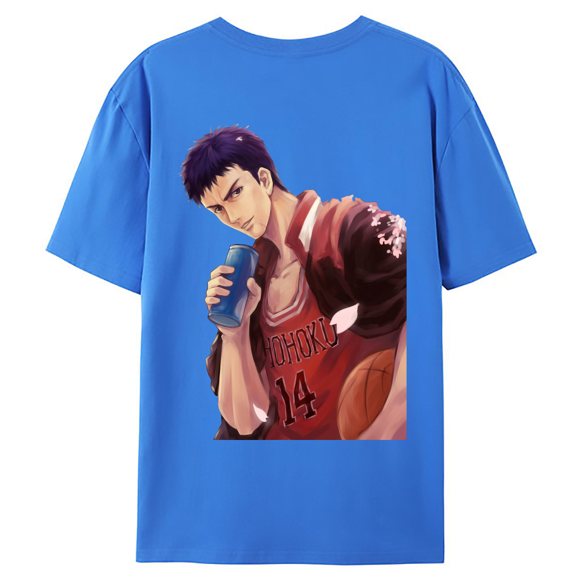（画像用） SLAM DUNK／スラムダンク 綿100％ メンズ半袖Tシャツ（バックプリント） 通気性