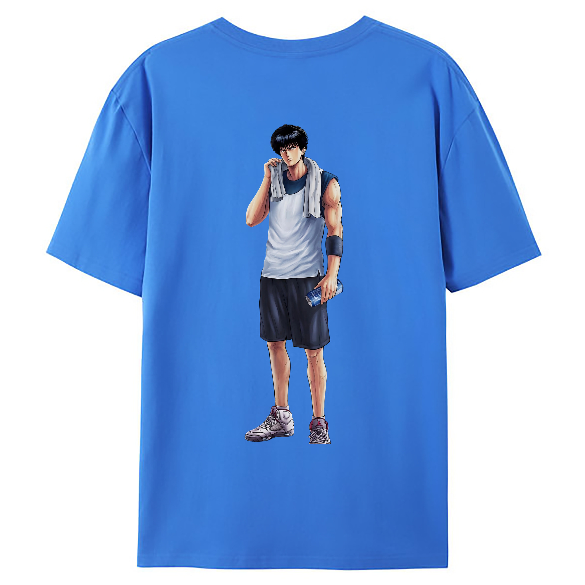 （画像用） SLAM DUNK／スラムダンク 綿100％ メンズ半袖Tシャツ（バックプリント） 通気性