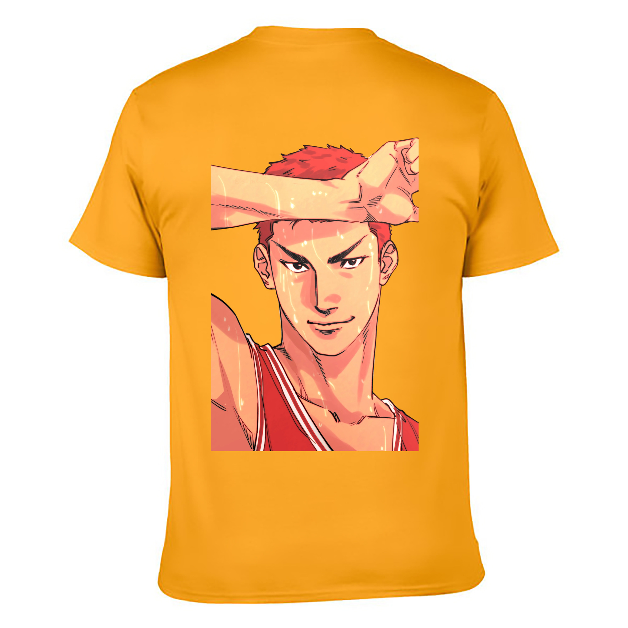 （画像用） SLAM DUNK／スラムダンク 綿100％ メンズ半袖Tシャツ（バックプリント） 通気性
