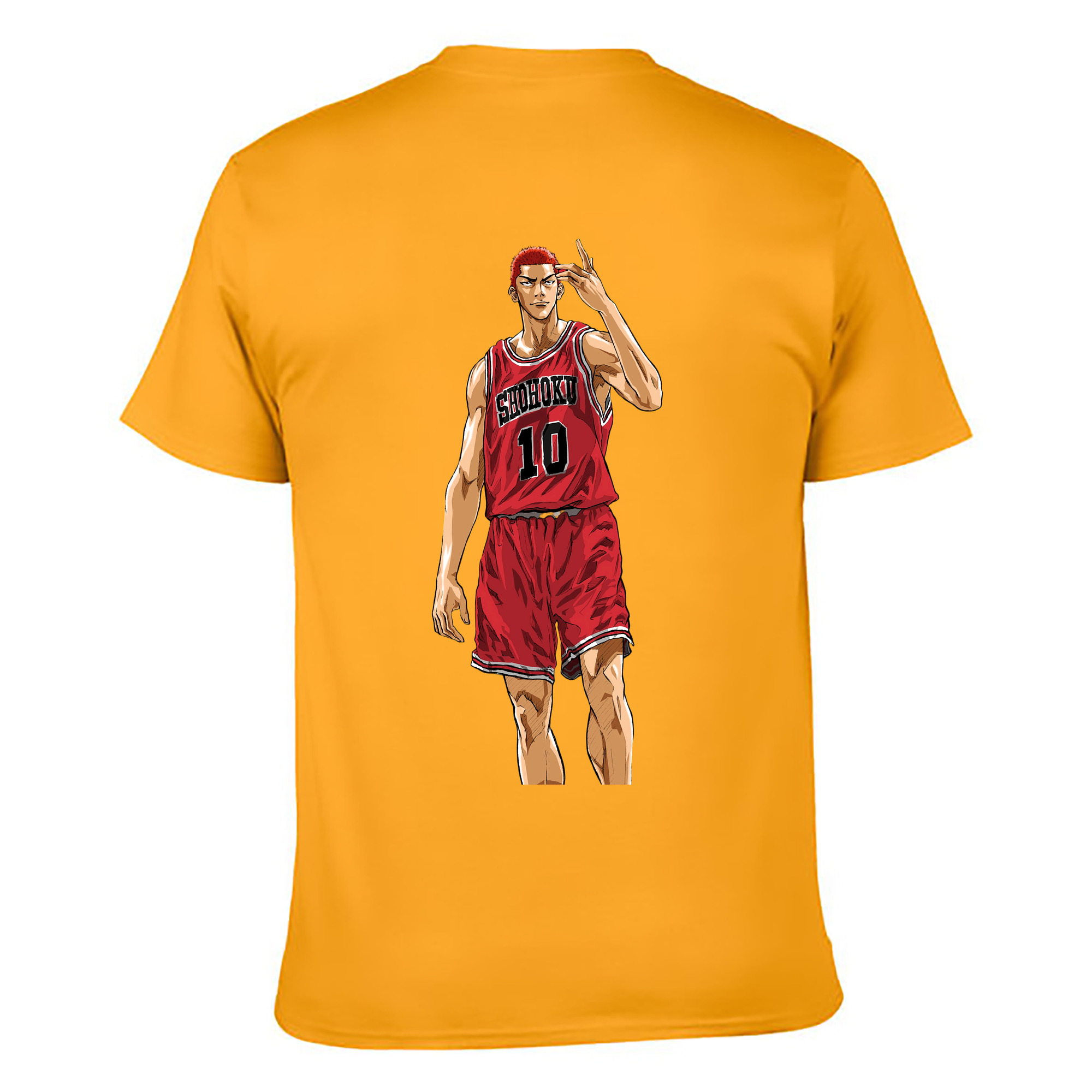 （画像用） SLAM DUNK／スラムダンク 綿100％ メンズ半袖Tシャツ（バックプリント） 通気性