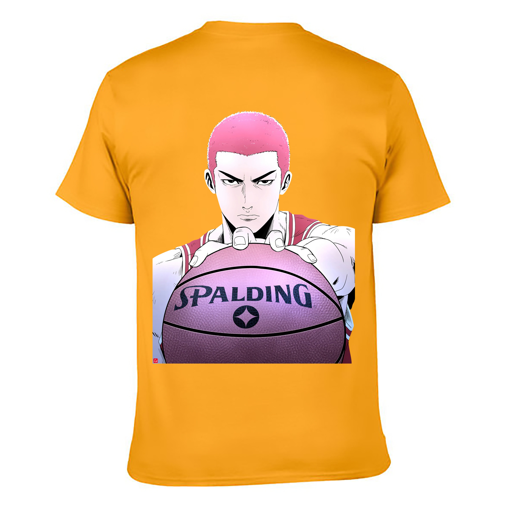 （画像用） SLAM DUNK／スラムダンク 綿100％ メンズ半袖Tシャツ（バックプリント） 通気性