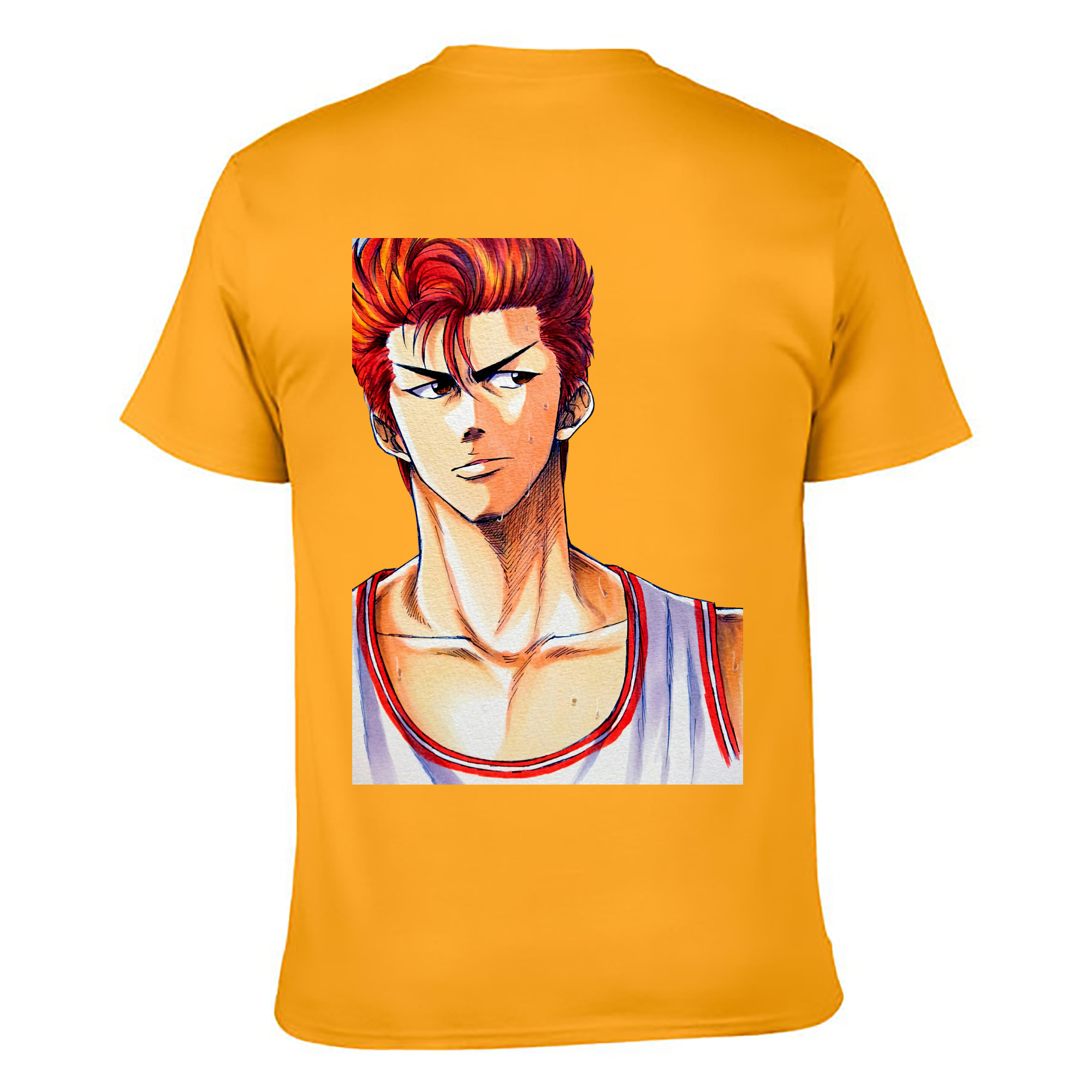 （画像用） SLAM DUNK／スラムダンク 綿100％ メンズ半袖Tシャツ（バックプリント） 通気性