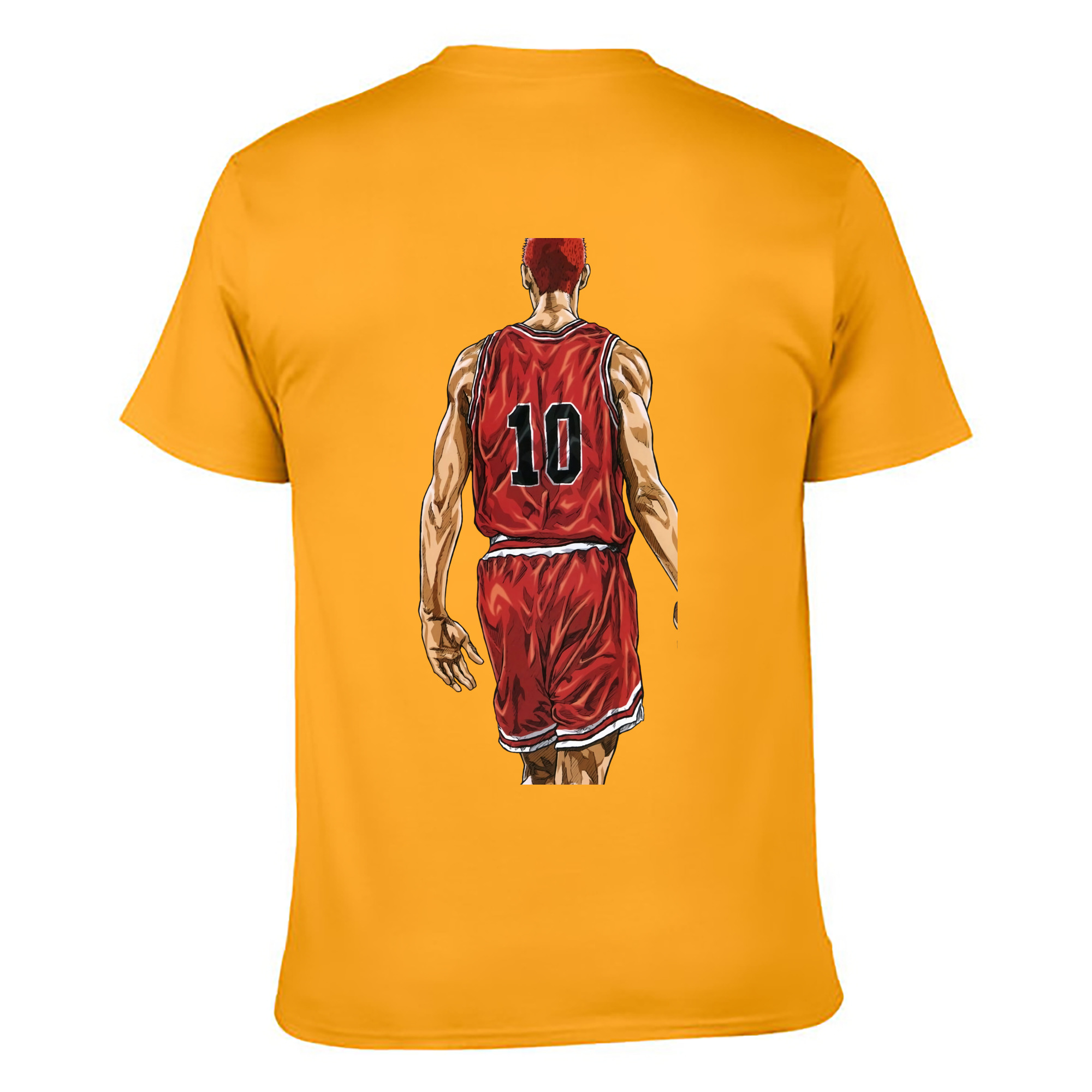 （画像用） SLAM DUNK／スラムダンク 綿100％ メンズ半袖Tシャツ（バックプリント） 通気性