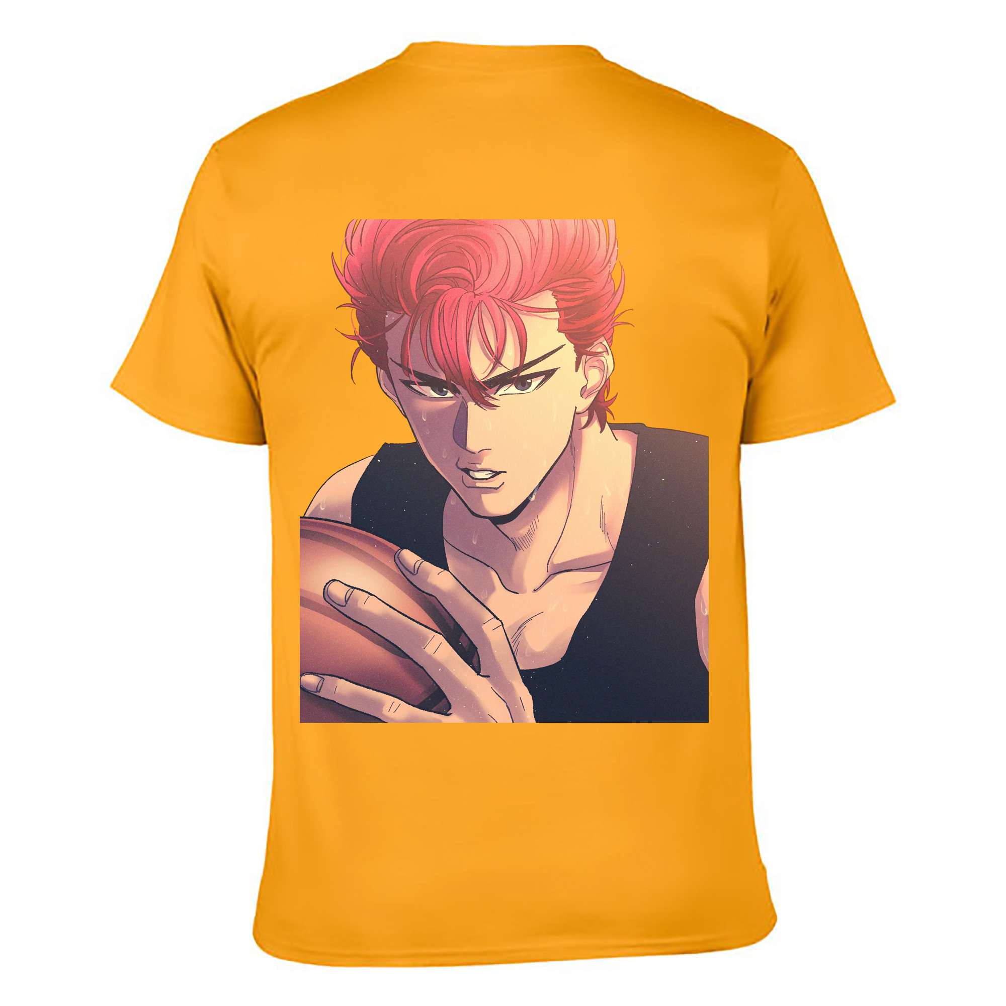 （画像用） SLAM DUNK／スラムダンク 綿100％ メンズ半袖Tシャツ（バックプリント） 通気性